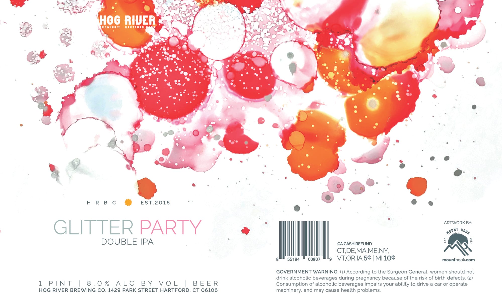 Glitter Party by Hog River Brewing Co. - beer label