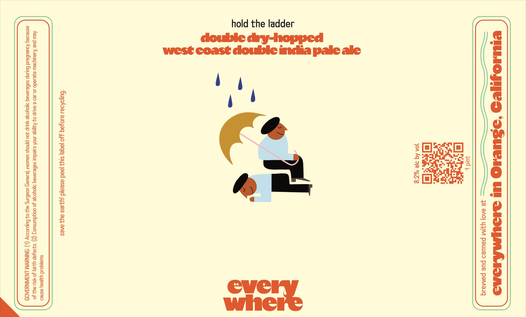 Hold the Ladder by Everywhere Cider Co. - beer label