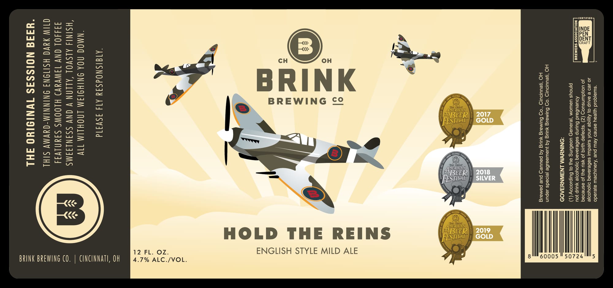 Hold the Reins by Brink Brewing Co. - beer label