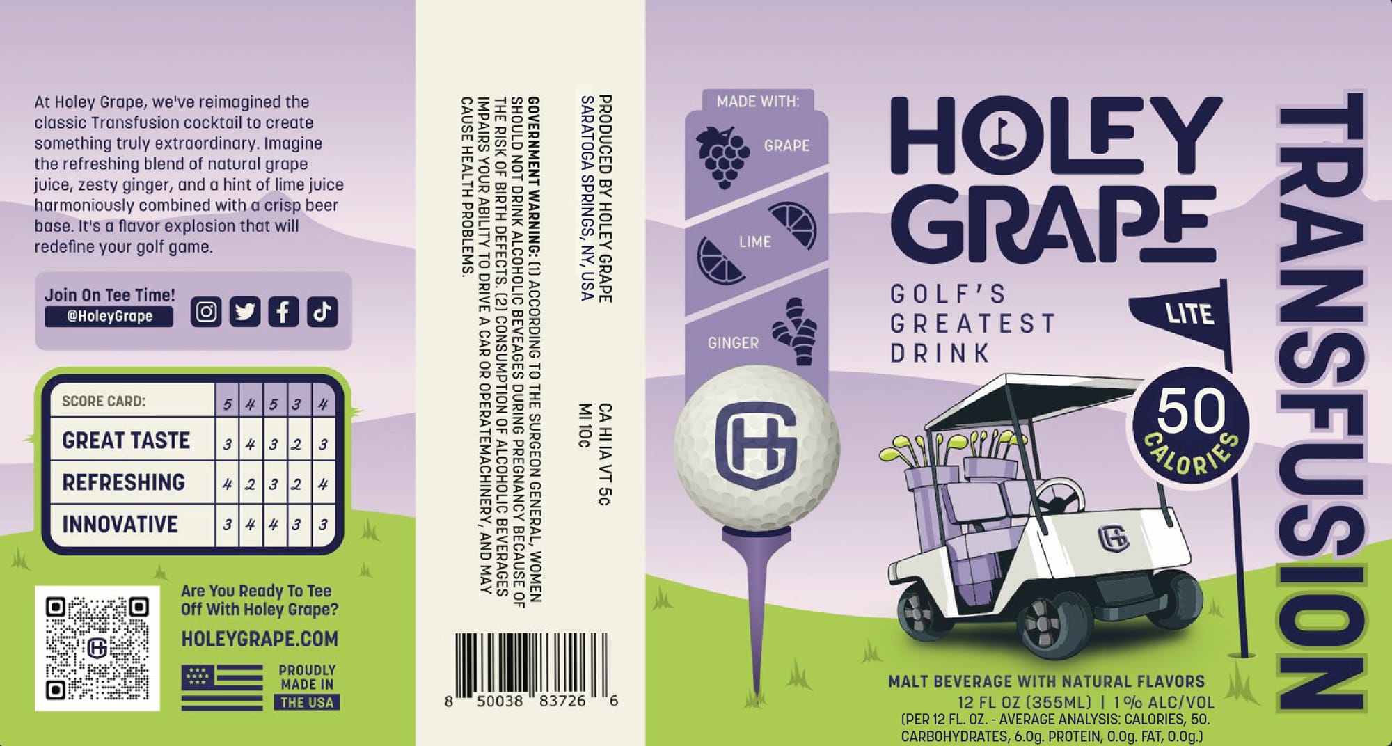 Natural Transfusion by Holey Grape - beer label