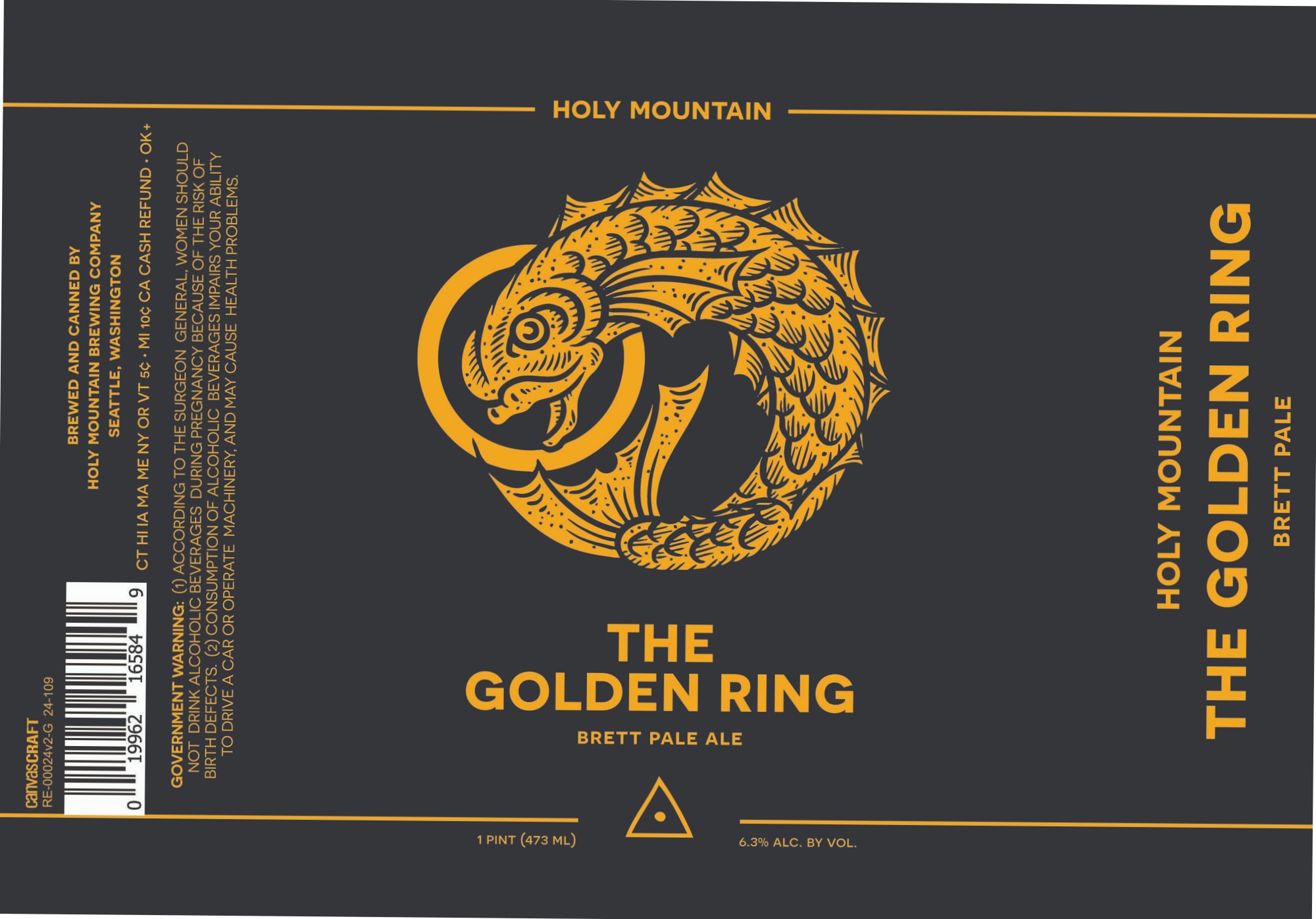 The Golden Ring by Holy Mountain Brewing - beer label