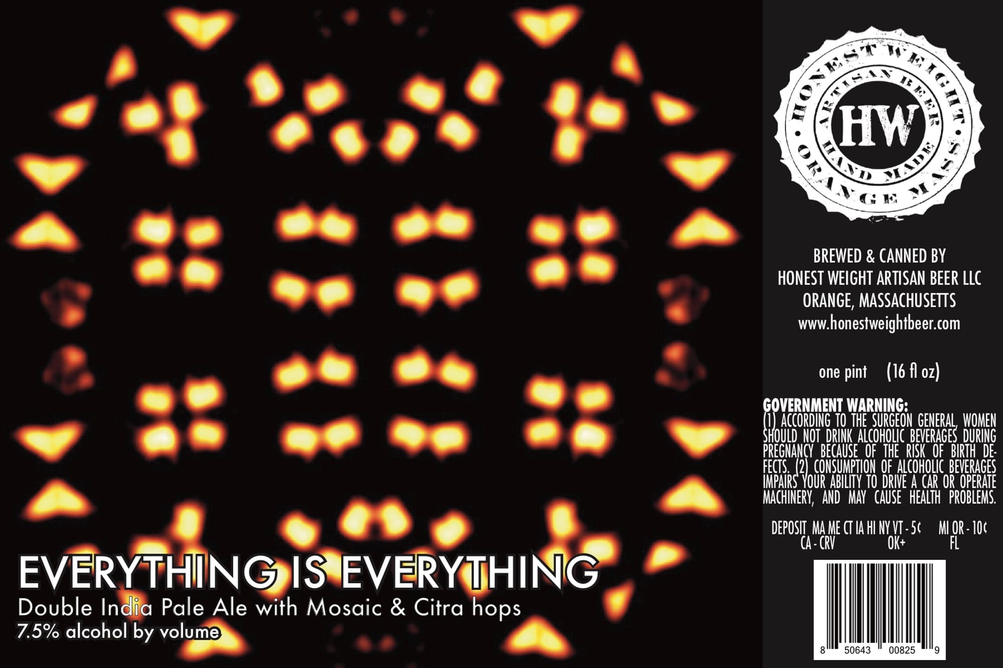 Everything is Everything by Honest Weight Artisan Beer - beer label