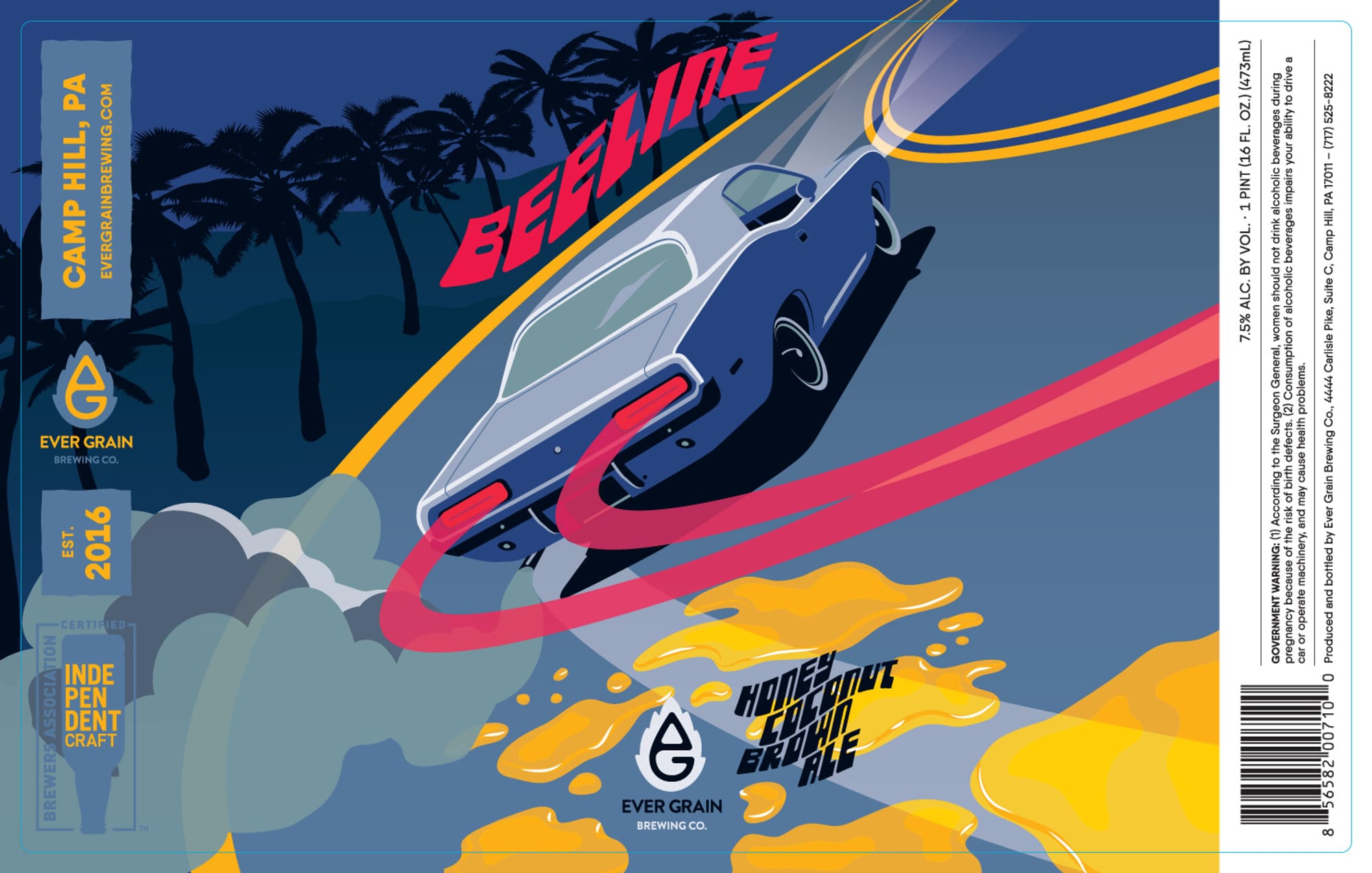 Honeycut Hazy Pale Ale by Ever Grain Brewing Co. - beer label