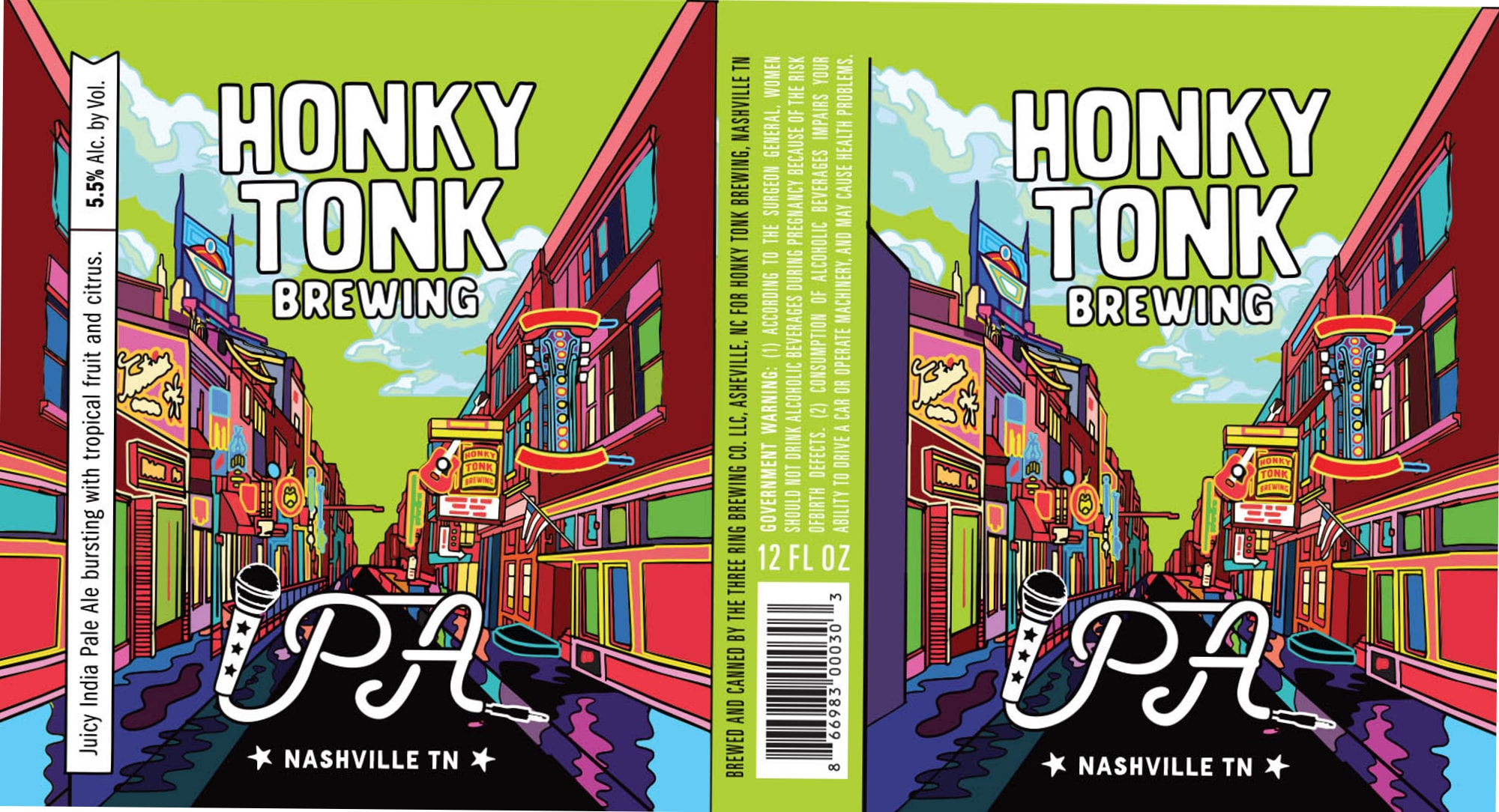 Honky Tonk IPA by Honky Tonk Brewing - beer label