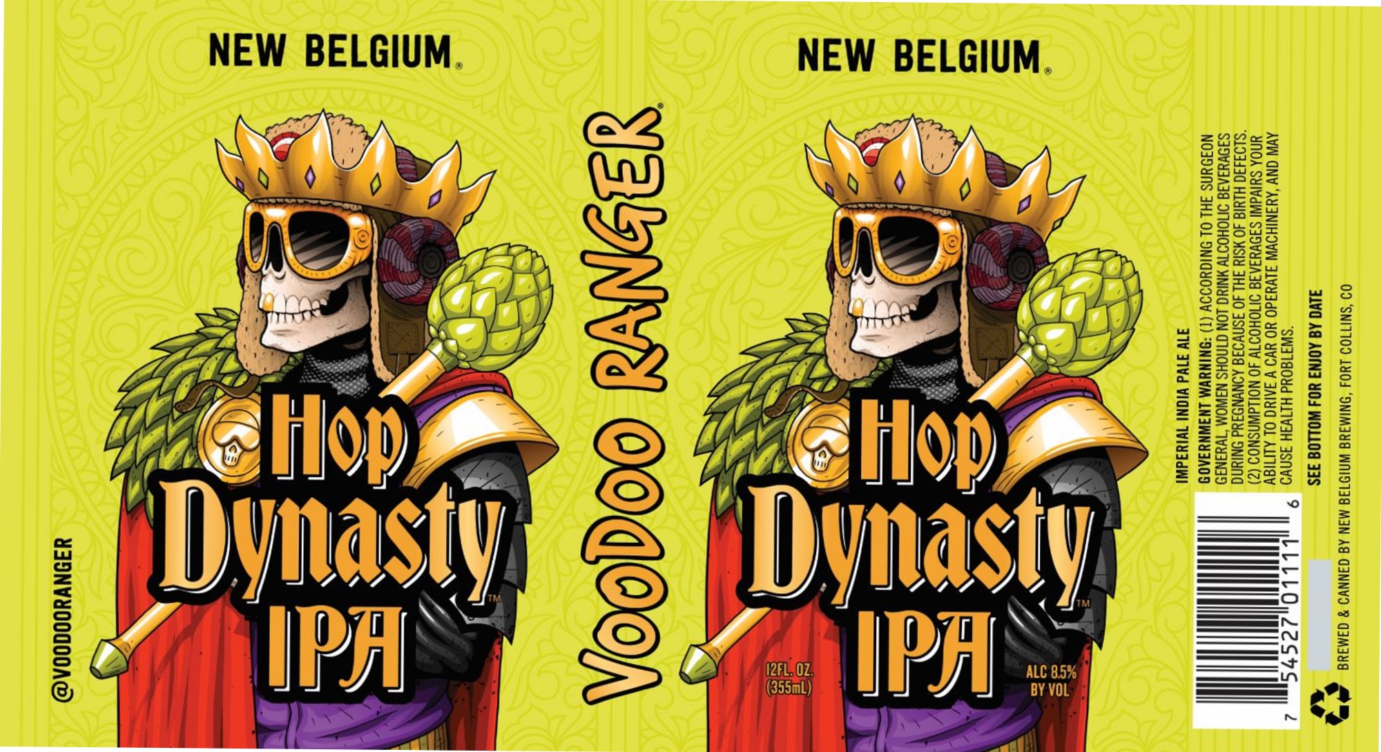 Hop Dynasty IPA by New Belgium Brewing - beer label