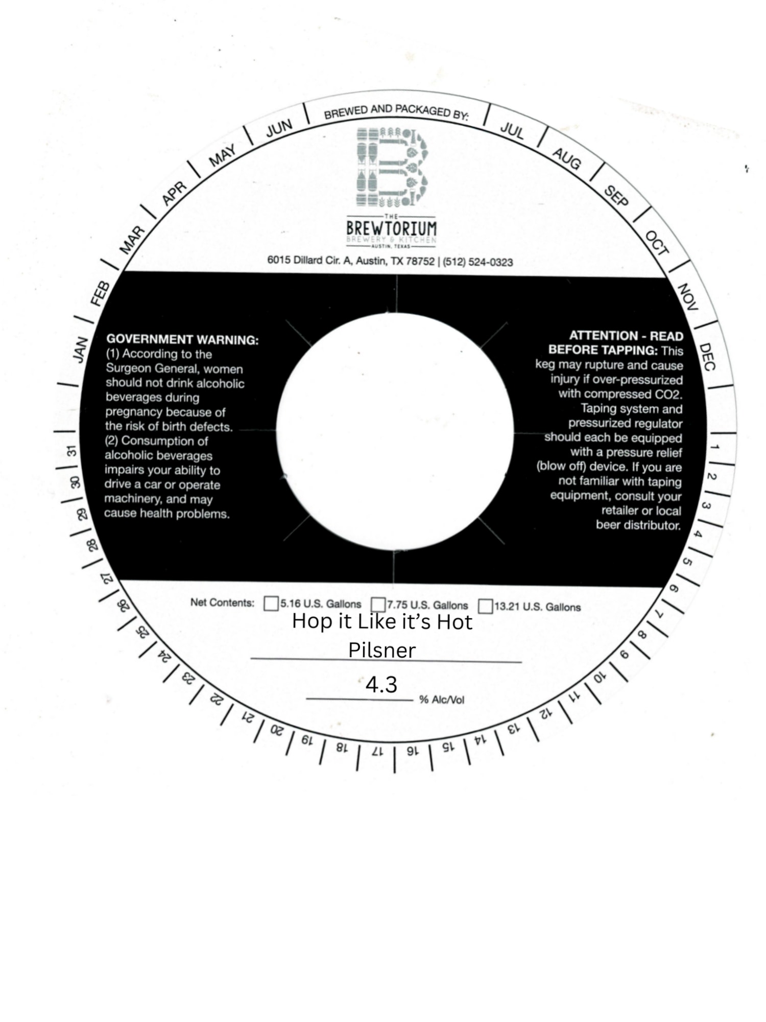 Hop It Like It’s Hot by Brewtorium - beer label