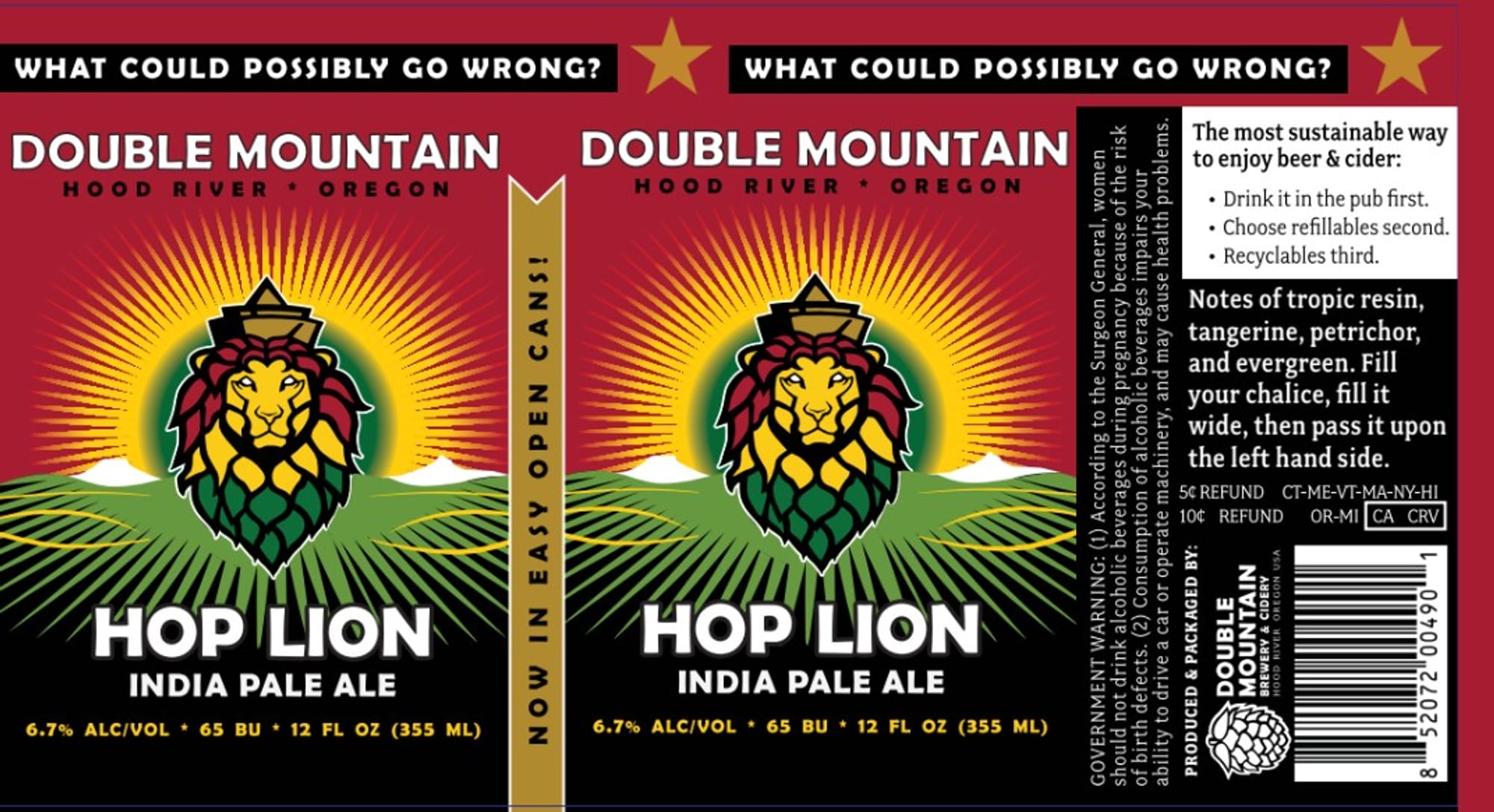 Hop Lion by Double Mountain Brewery & Taphouse - beer label