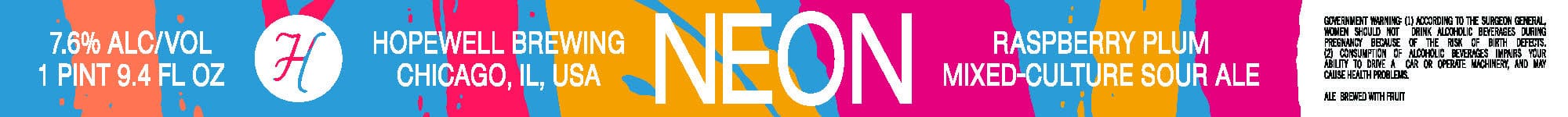 Neon by Hopewell Brewing - beer label