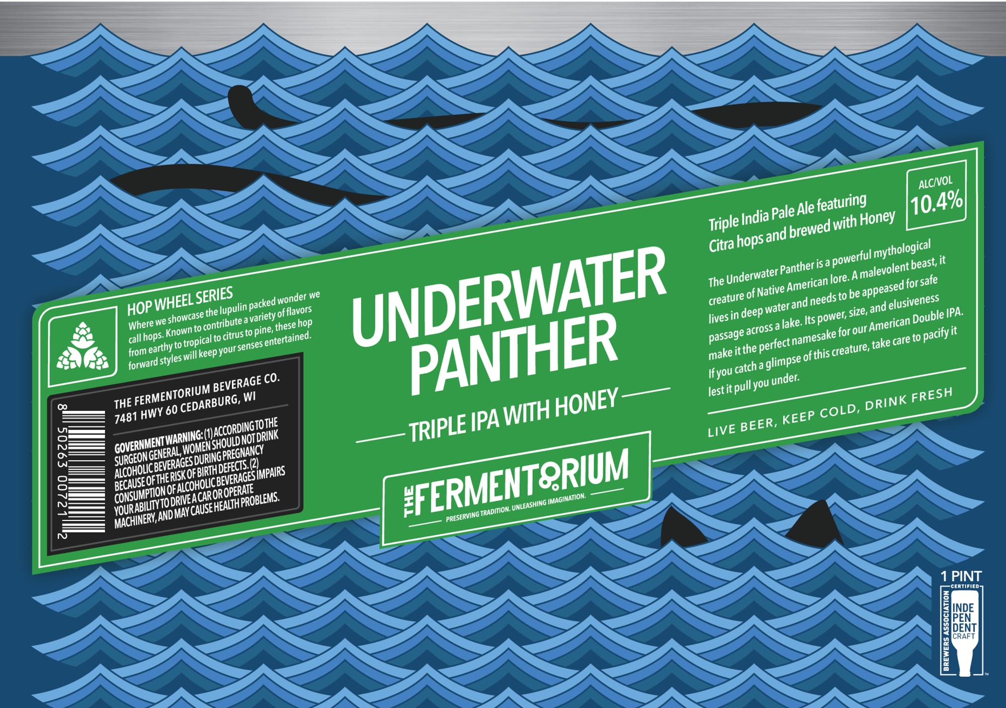 Underwater Panther by The Fermentorium - beer label