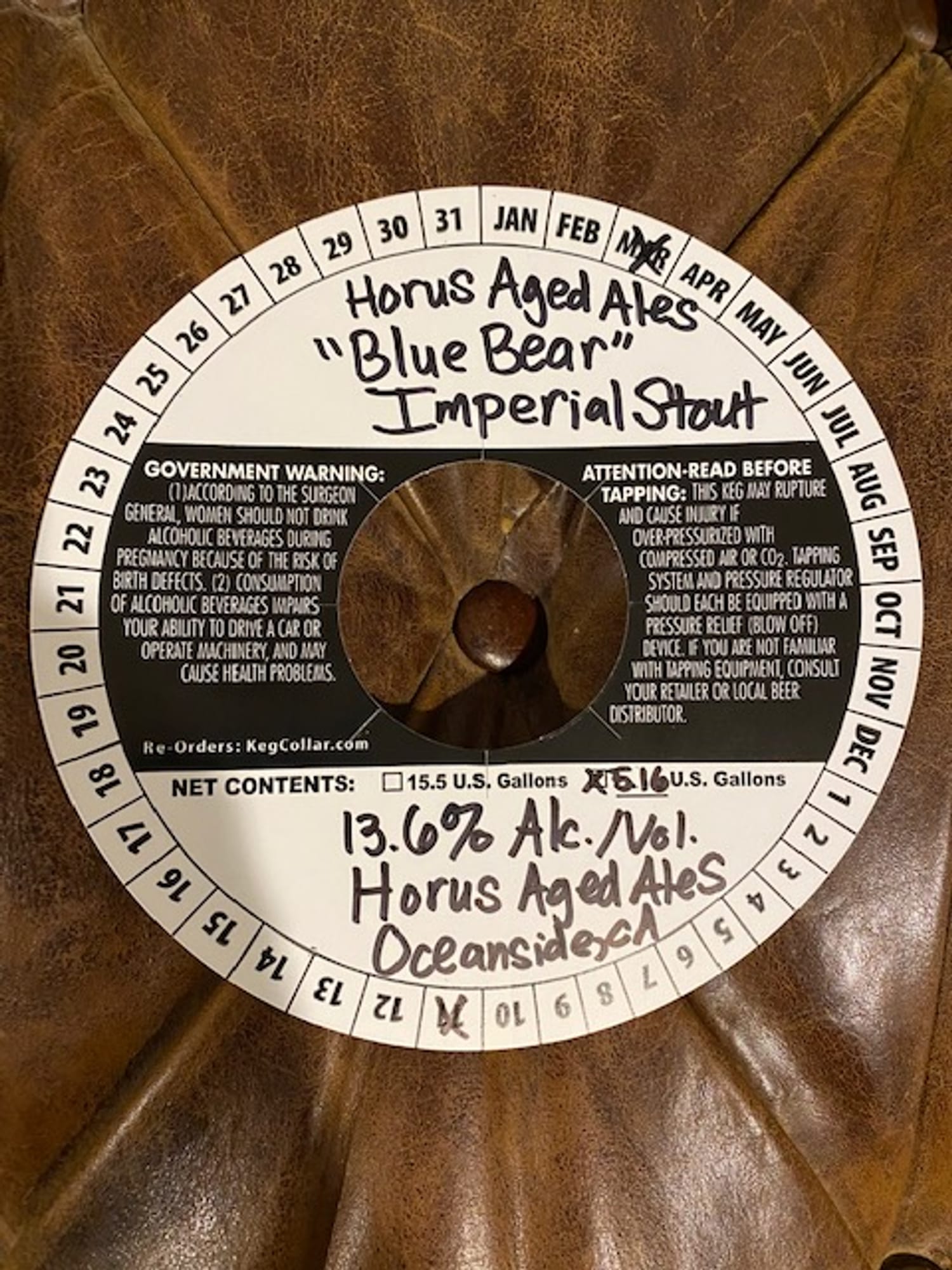 Blue Bear by Horus Aged Ales - beer label