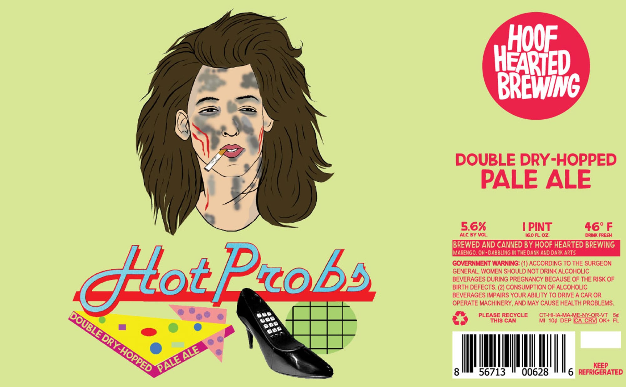Hot Props by Hoof Hearted Brewing - beer label