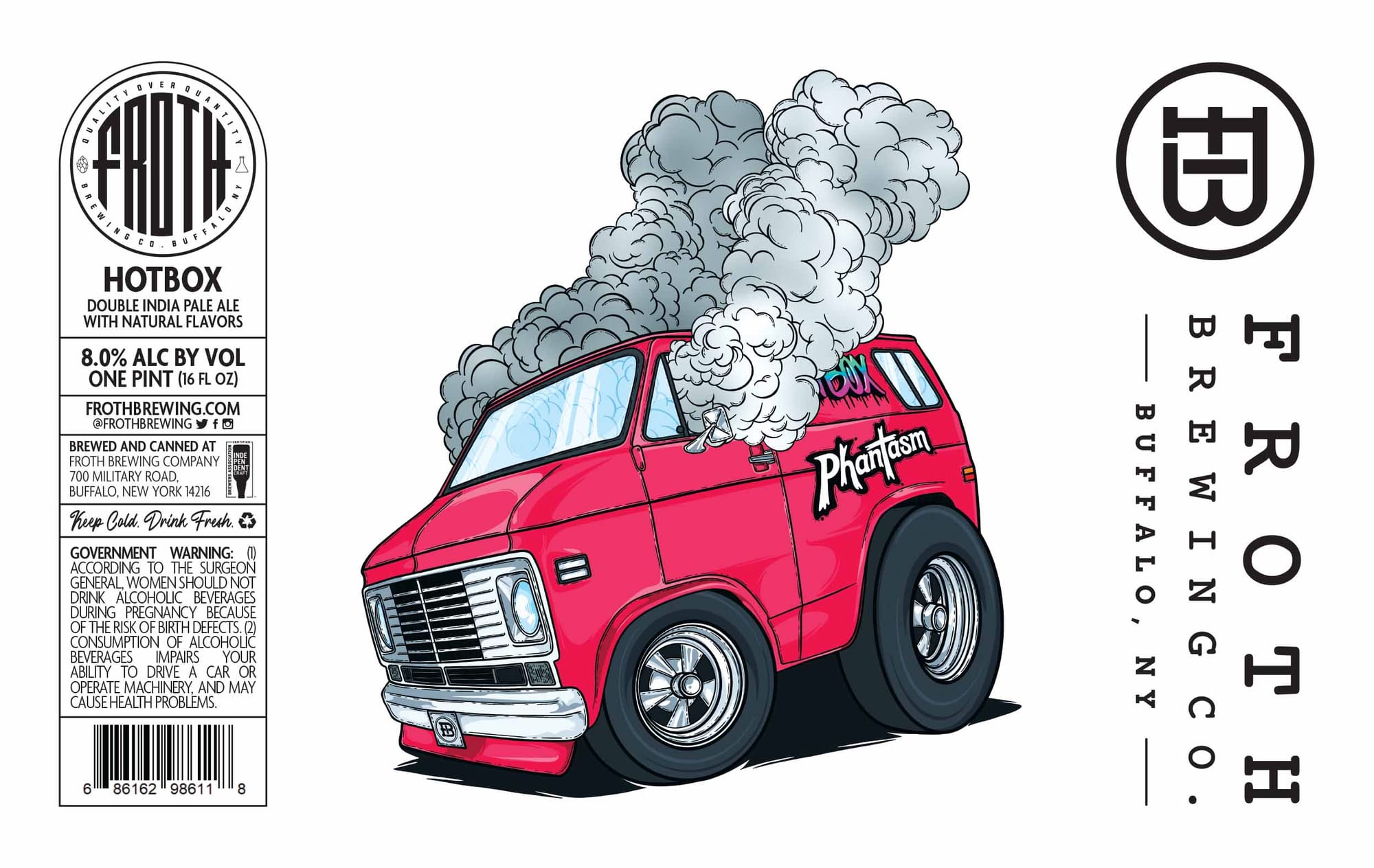 Hotbox by Froth Brewing Co. - beer label