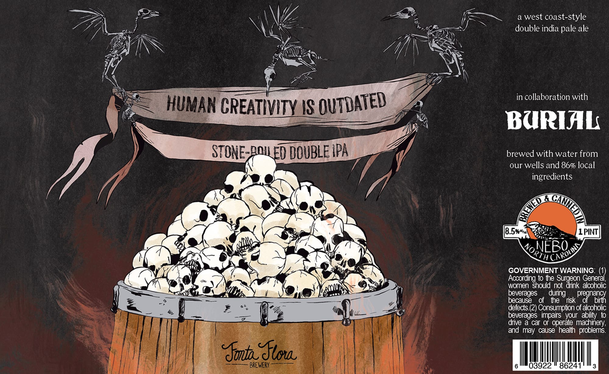 HUMAN CREATIVITY IS OUTDATED by FONTA FLORA BREWERY - beer label