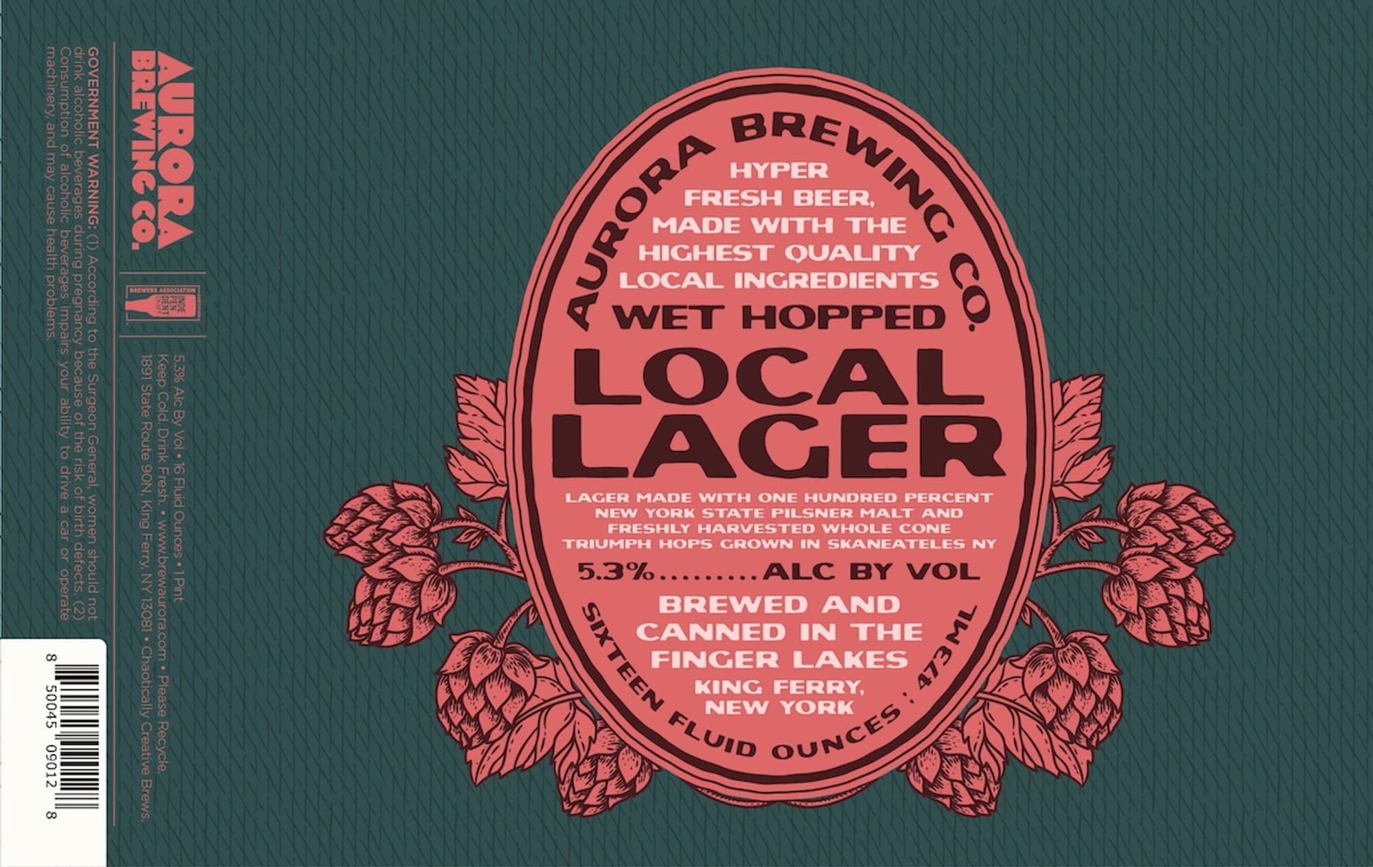 Hyper Local Lager by Aurora Brewing & Distilling Co. - beer label
