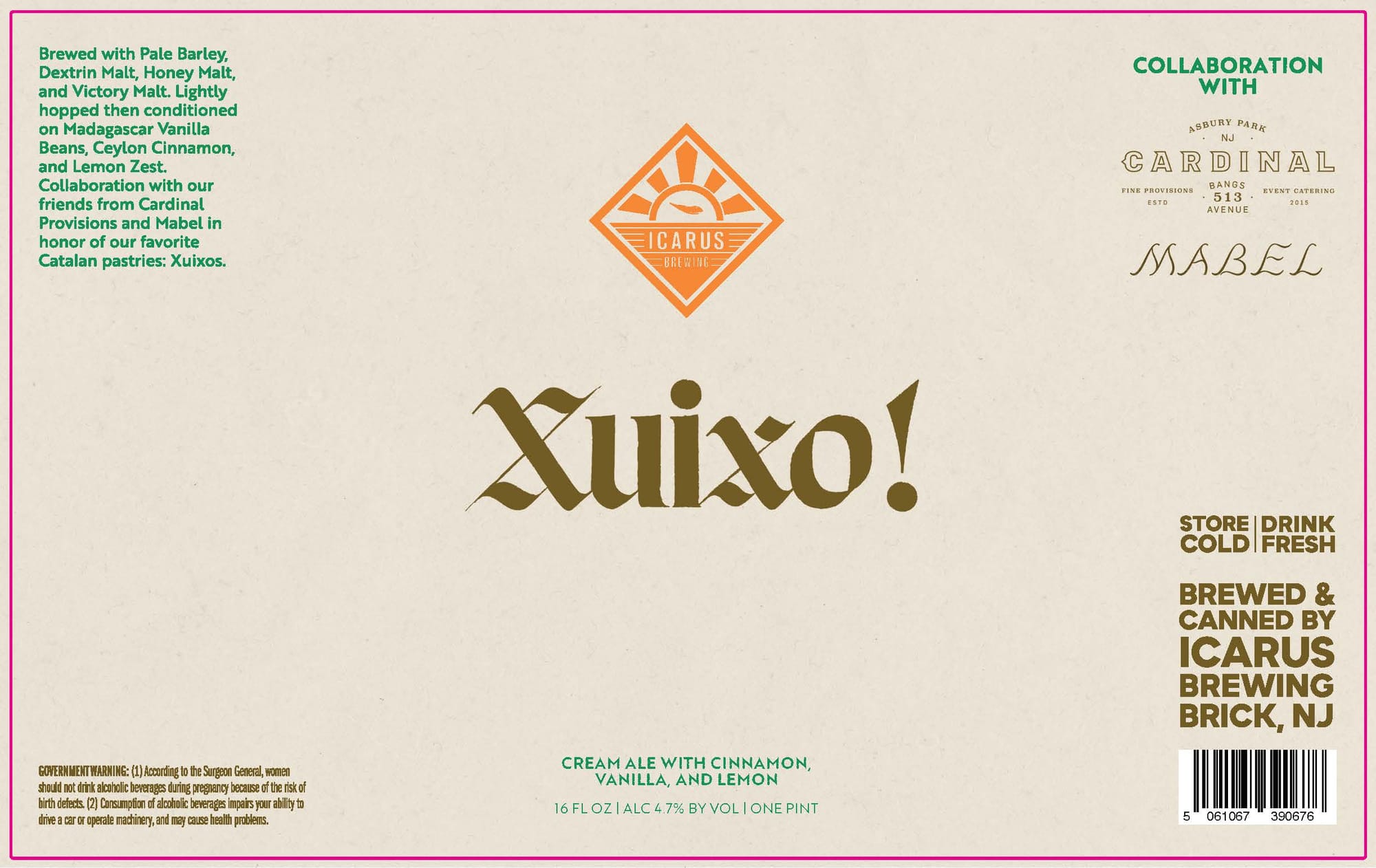 Xuixo! by Icarus Brewing - beer label