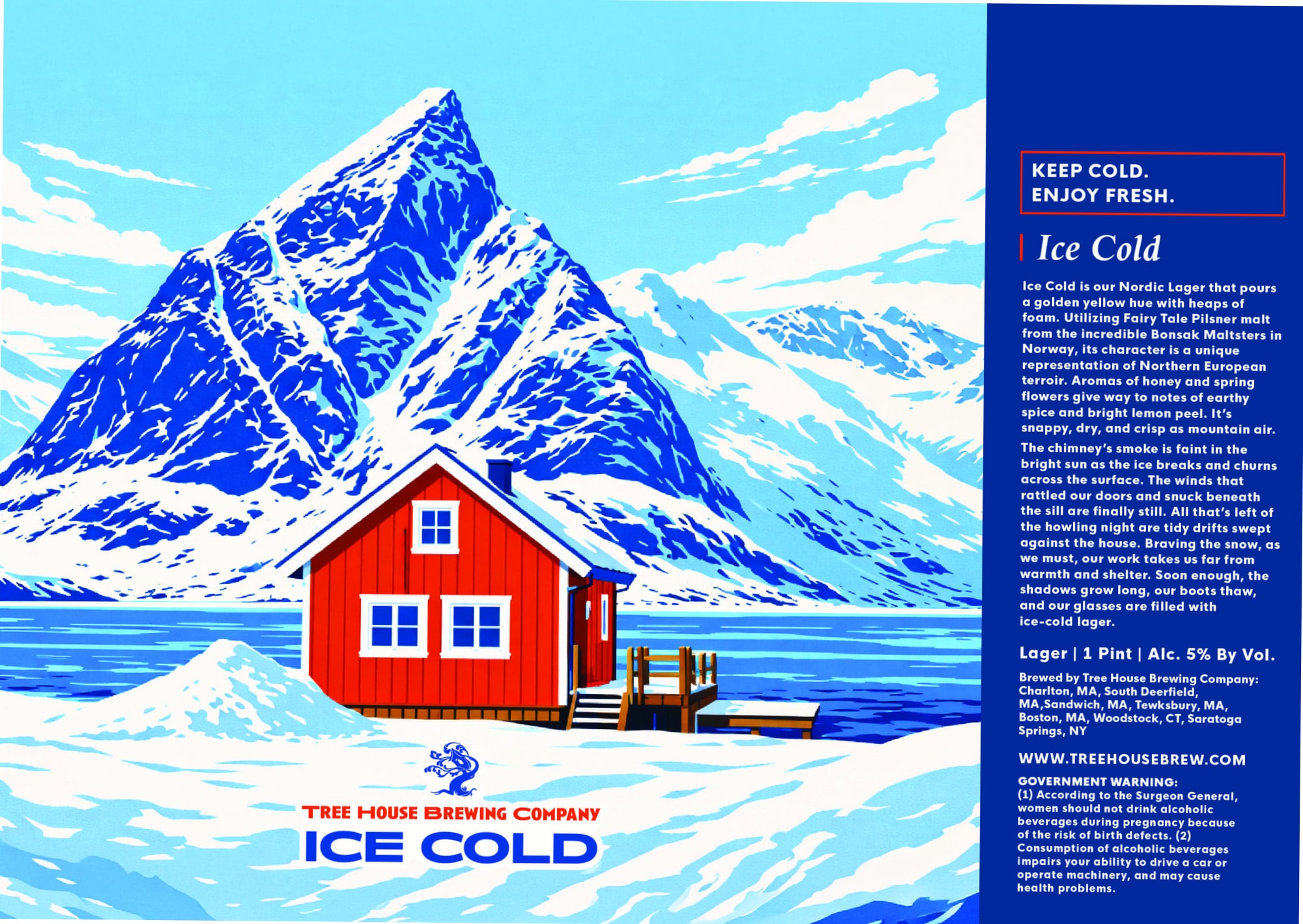 Ice Cold by Tree House Brewing Company - beer label