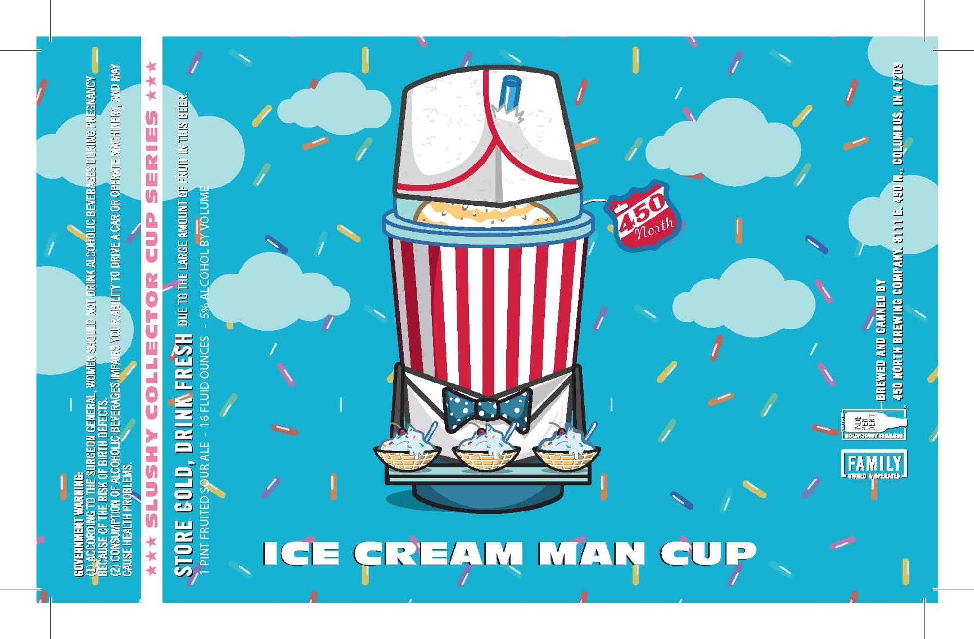 ICE CREAM MAN CUP by 450 NORTH BREWING CO. - beer label