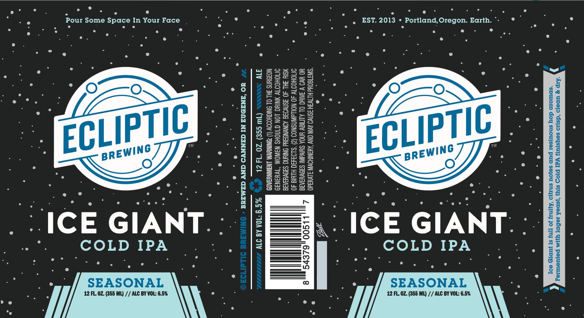 Ice Giant by Ecliptic Brewing - beer label