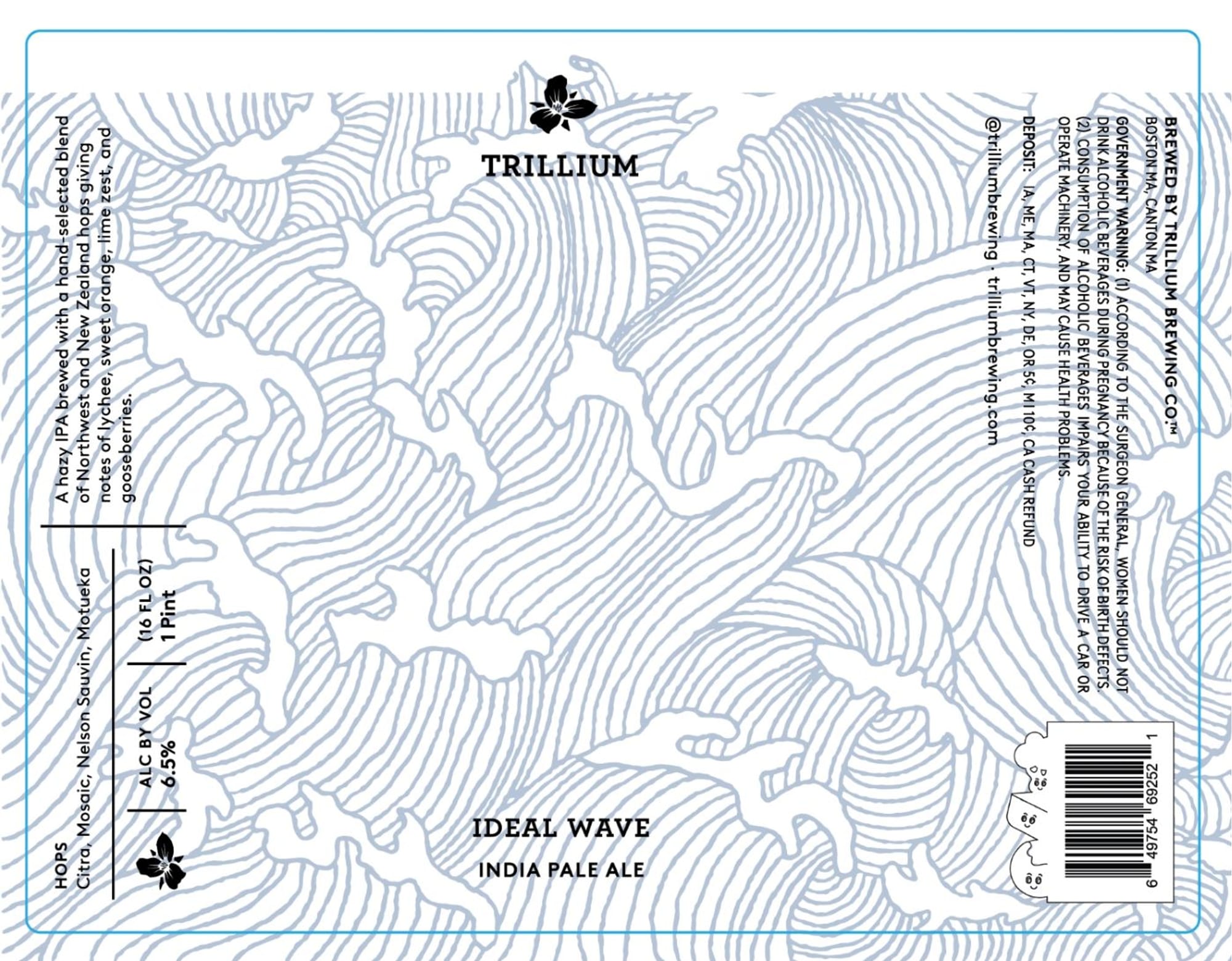 Ideal Wave by Trillium Brewing Co. - beer label