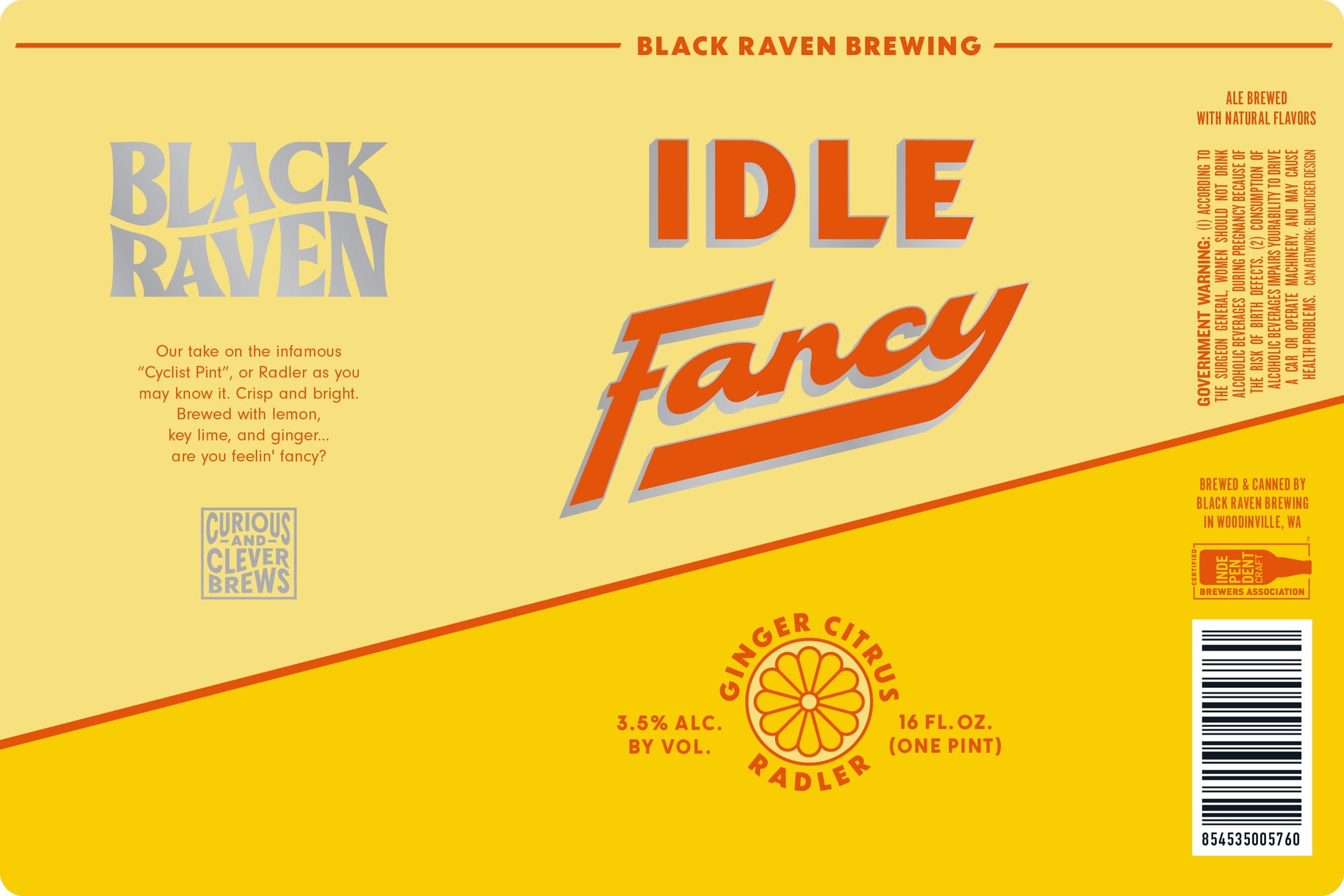 Idle Fancy by Black Raven Brewing - beer label