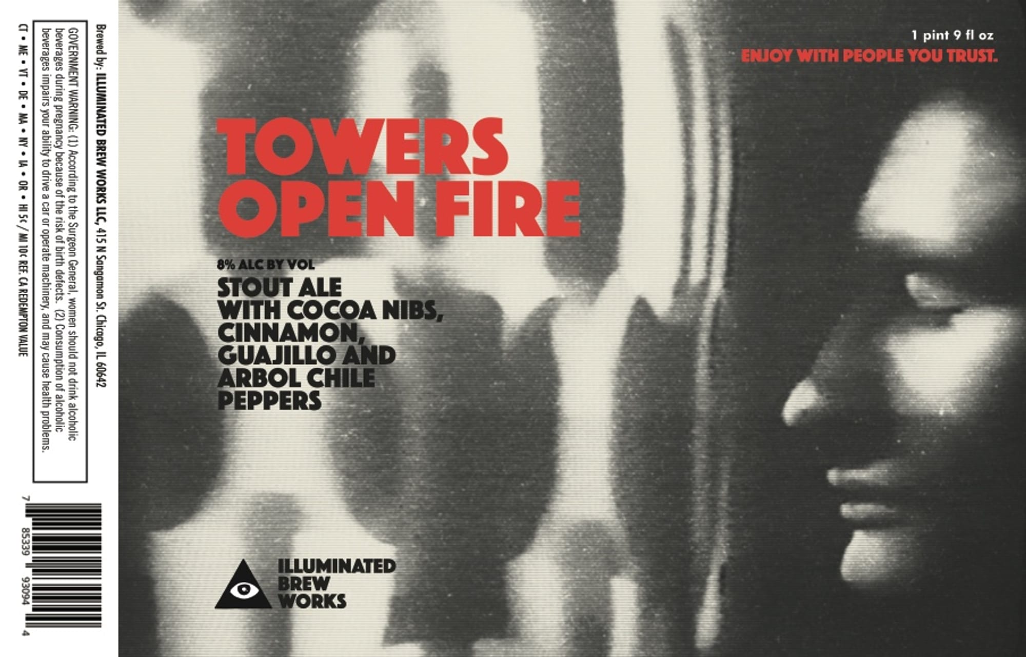 Towers Open Fire by Illuminated Brew Works - beer label