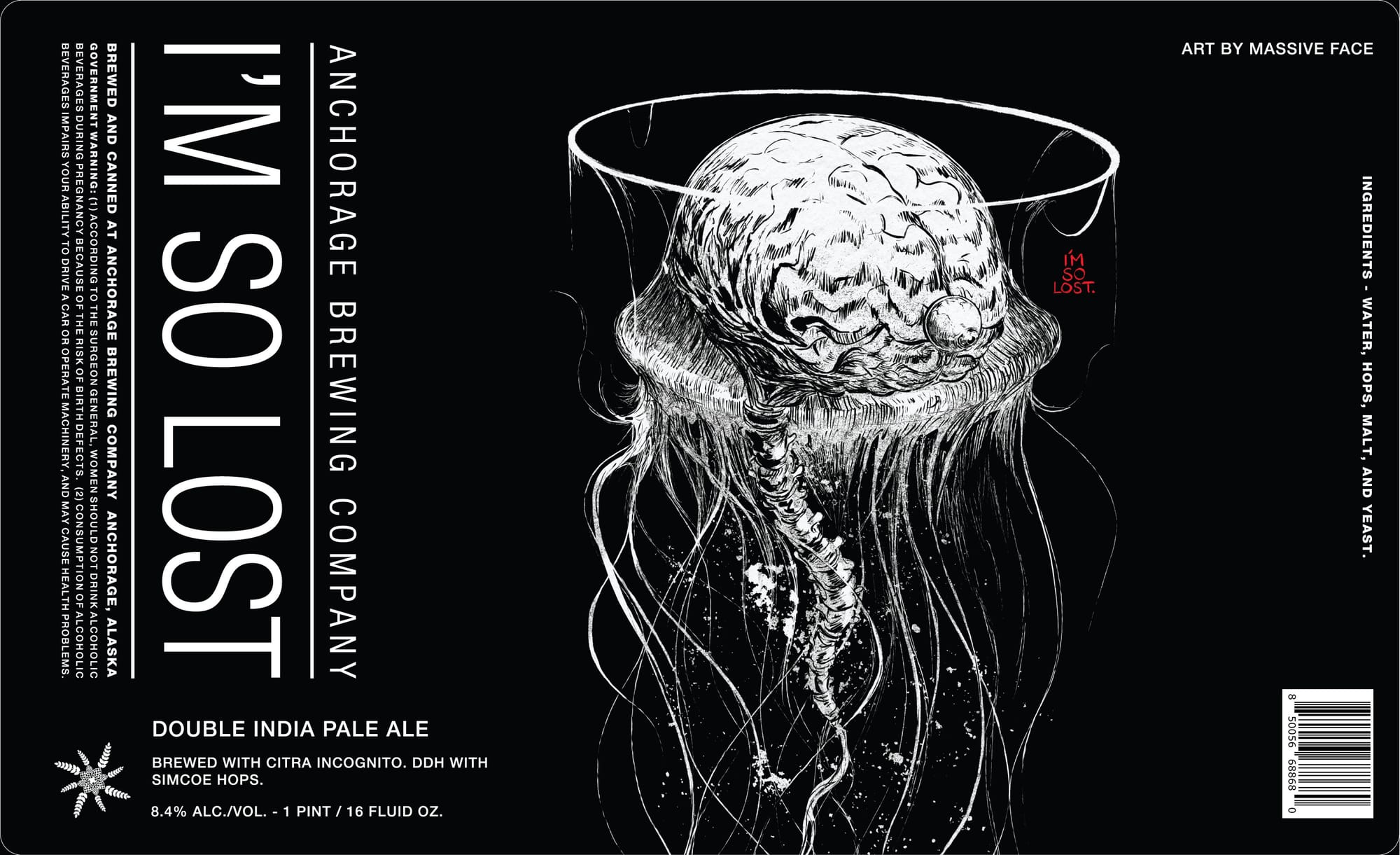 I’m So Lost by Anchorage Brewing - beer label