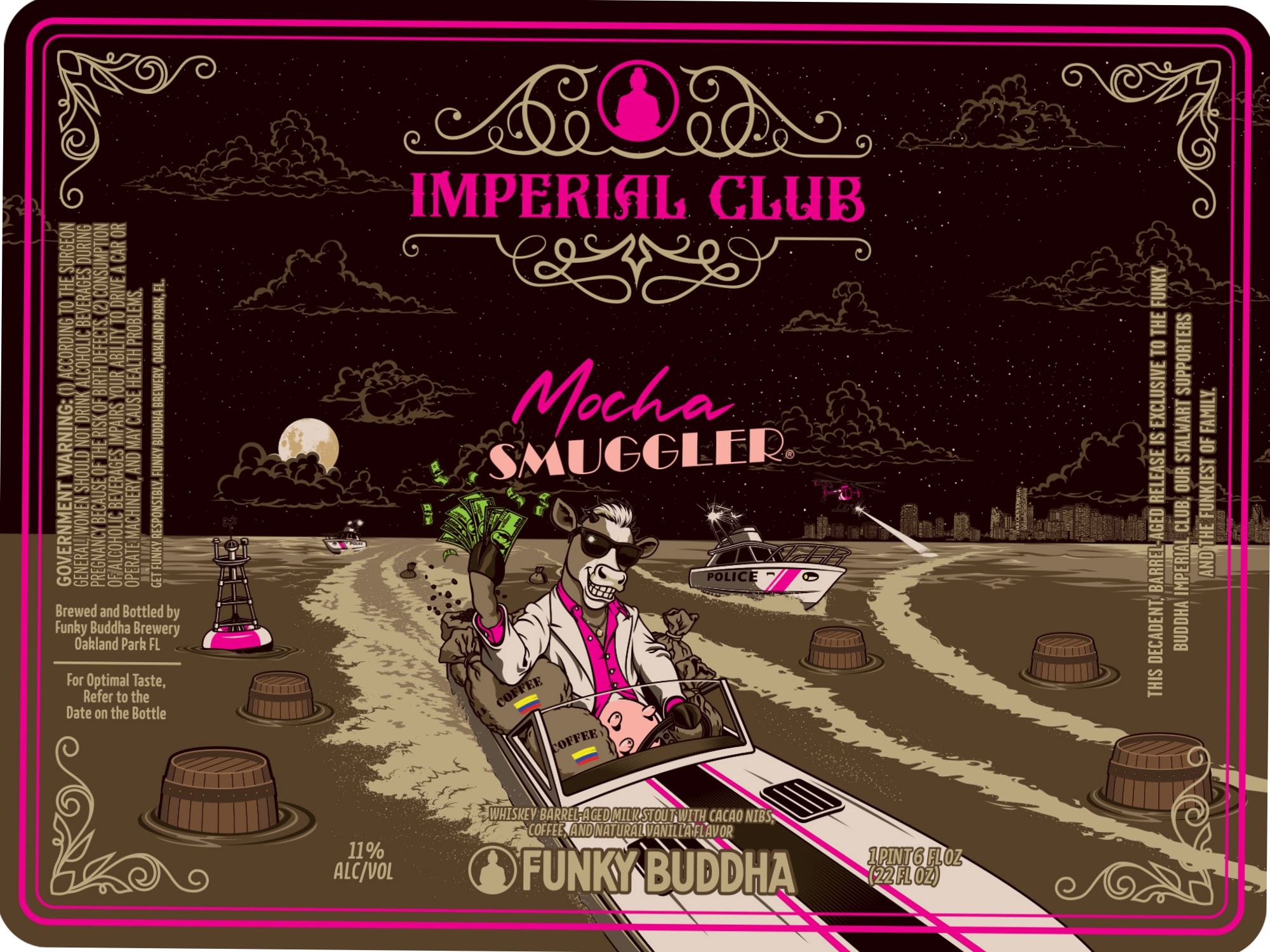 Imperial Club Mocha Smuggler by Funky Buddha Brewery - beer label