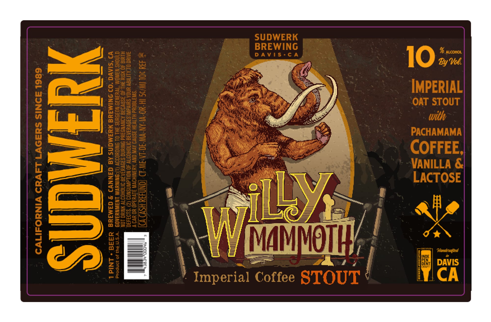 1989 Imperial Coffee Stout by Sudwerk Brewing - beer label