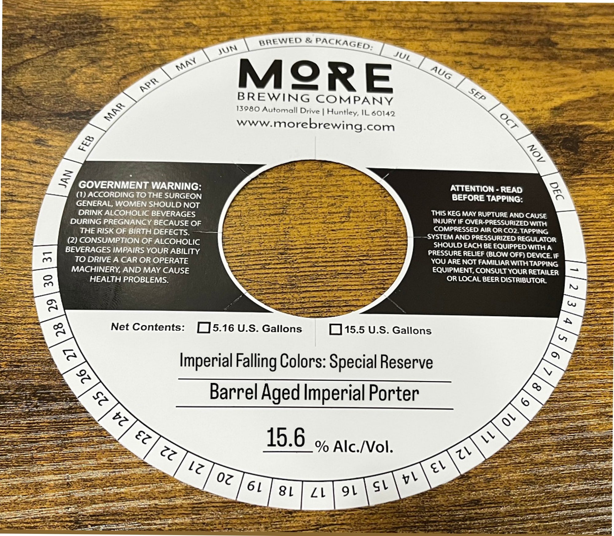 Imperial Falling Colors: Special Reserve by More Brewing Company - beer label