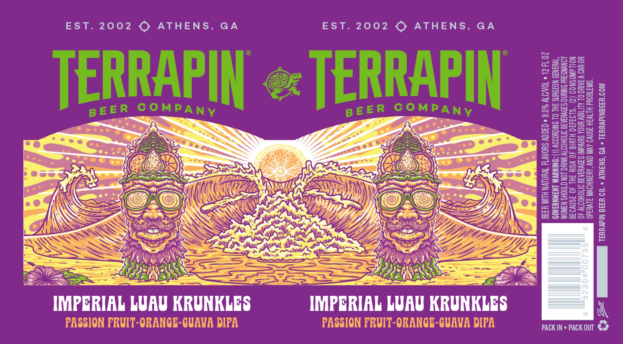 Imperial Luau Krunkles by Terrapin Beer Co. - beer label