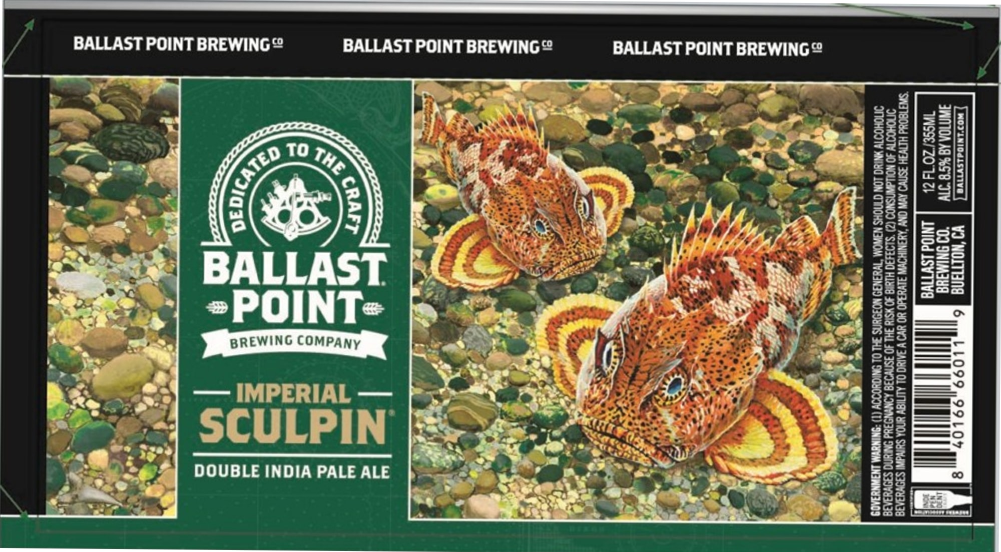 Imperial Sculpin by Ballast Point Brewing Company - beer label