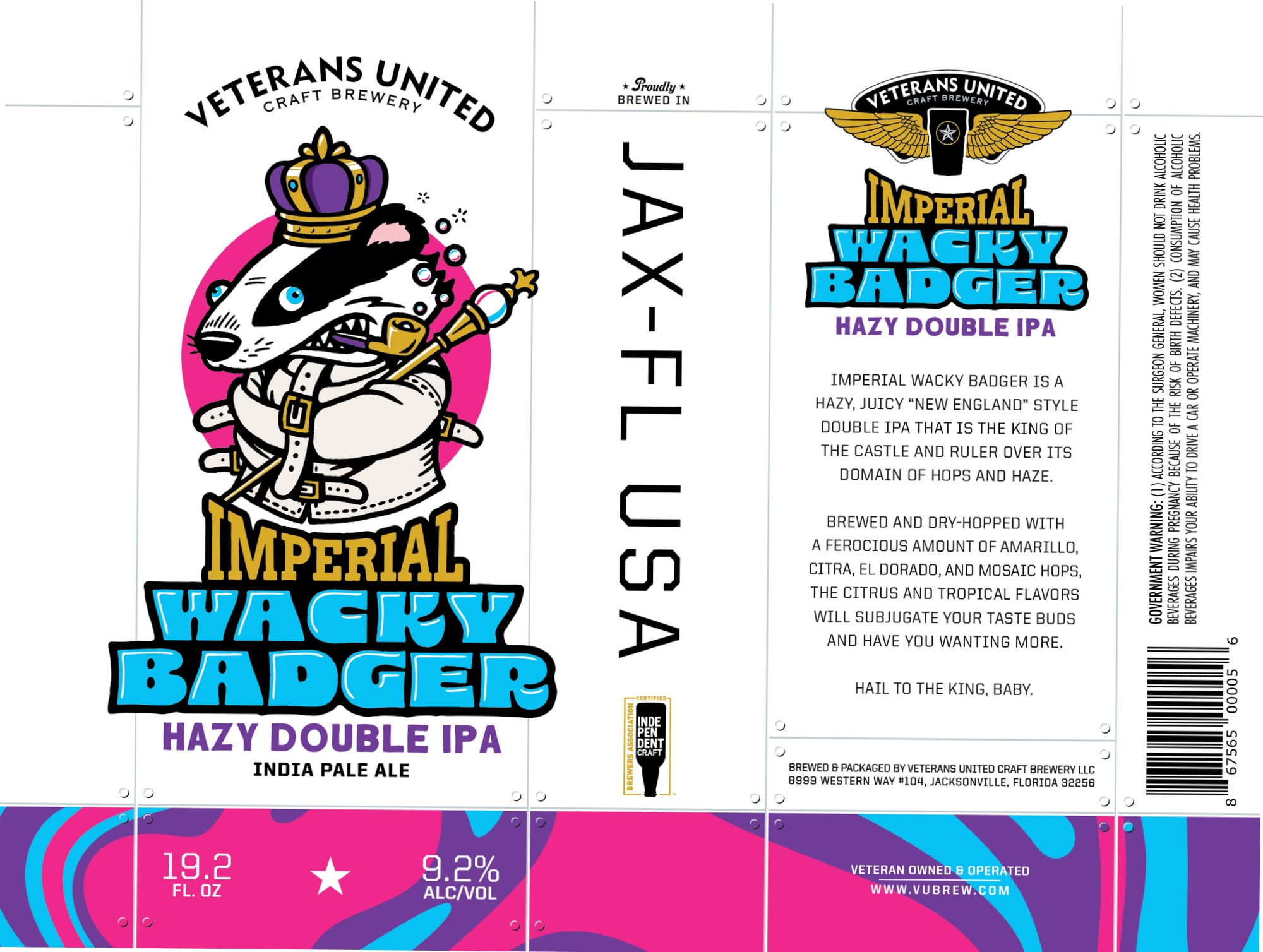 Imperial Wacky Badger by Veterans United Craft Brewery - beer label