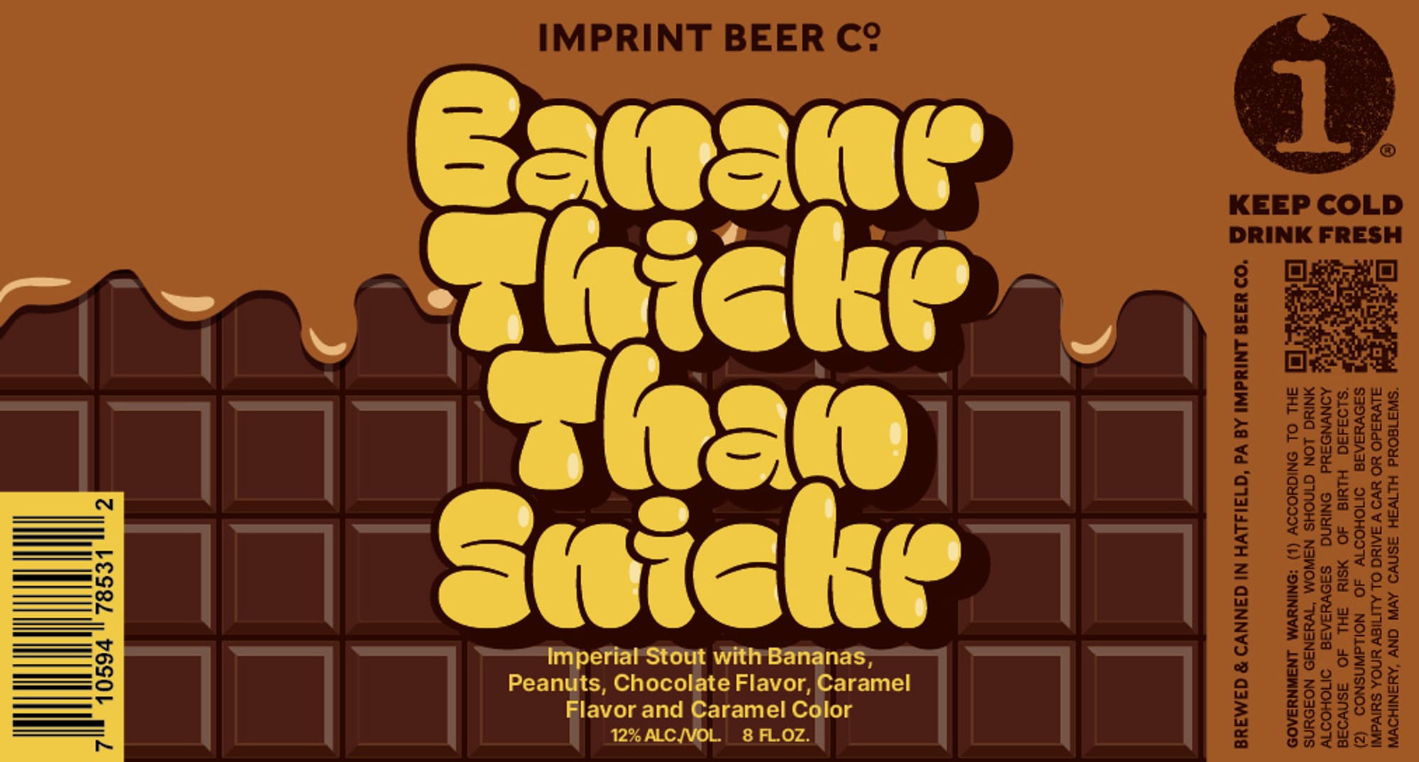 Banana Thicke by Imprint Beer Co. - beer label