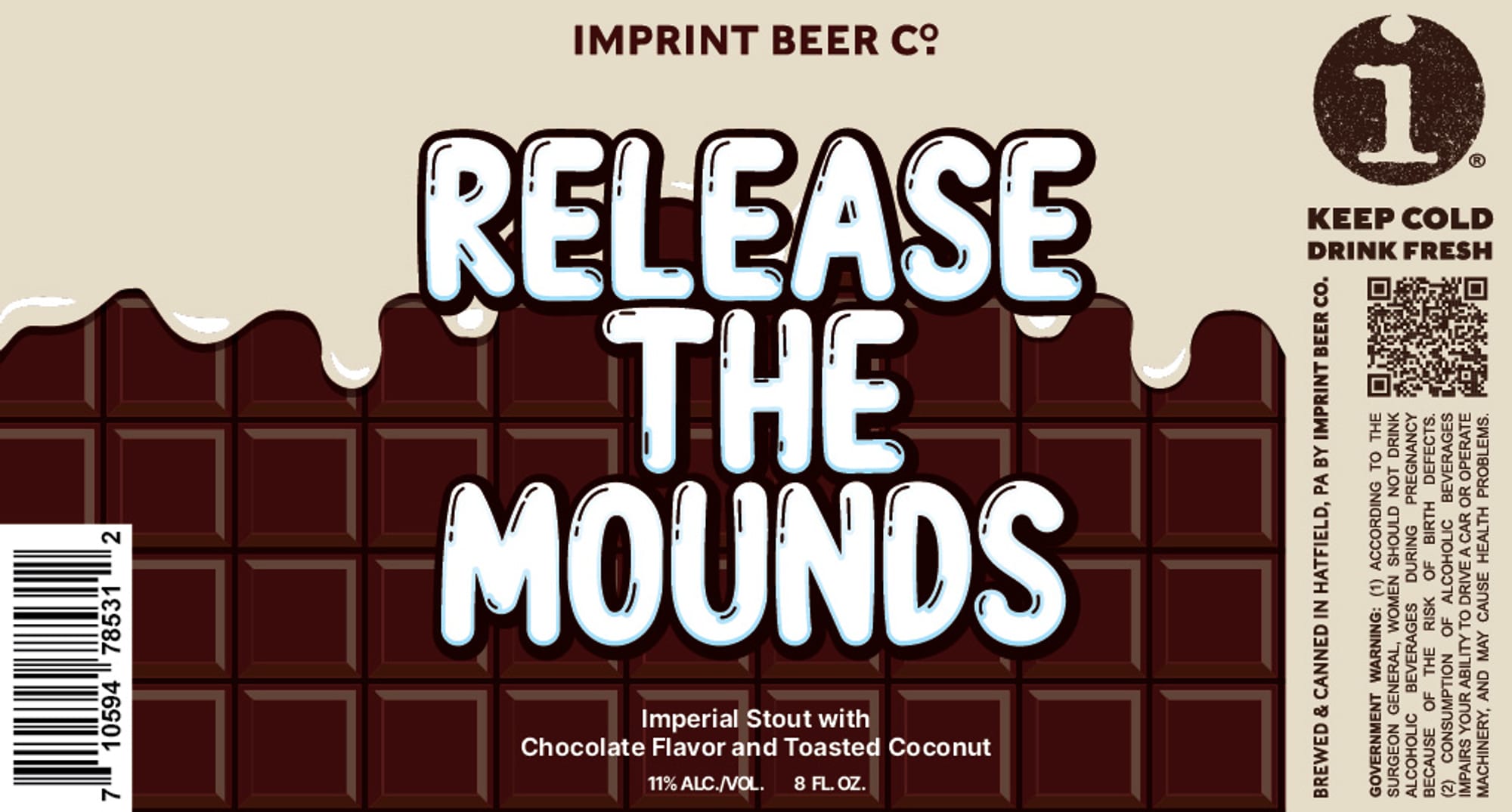 Release the Mounds by Imprint Beer Co. - beer label