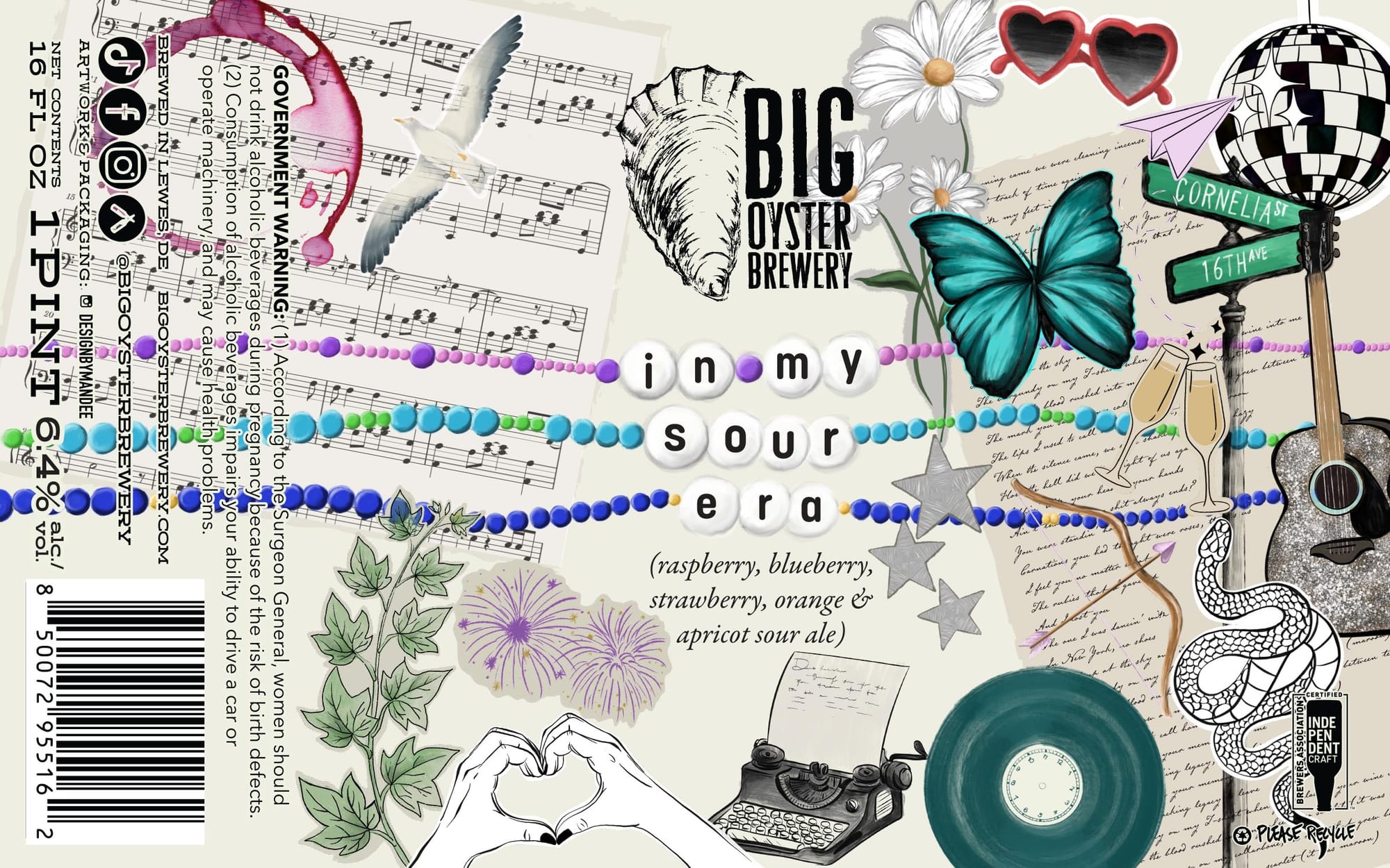 In My Sour Era by Big Oyster Brewery - beer label