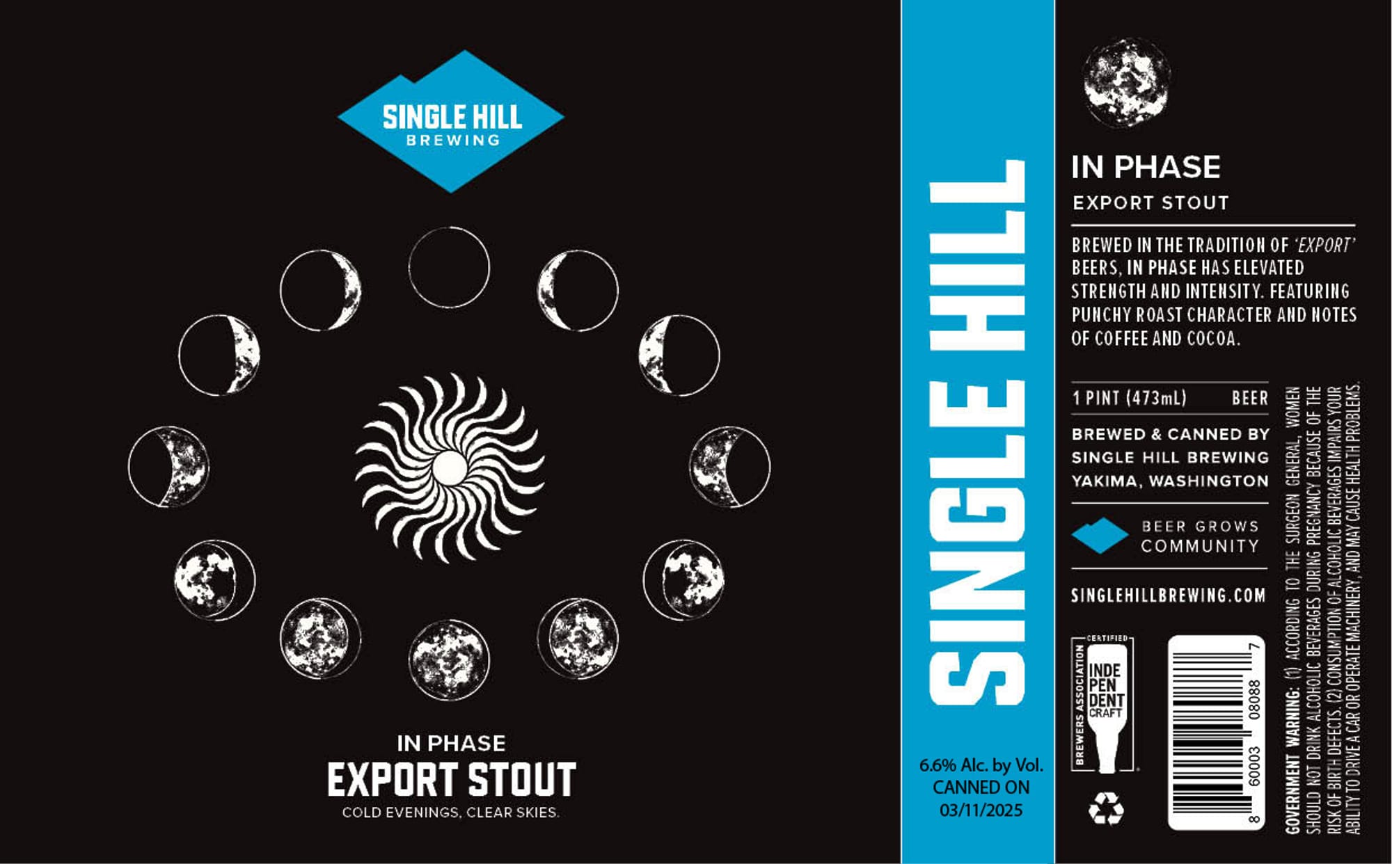 In Phase Export Stout by Single Hill Brewing - beer label