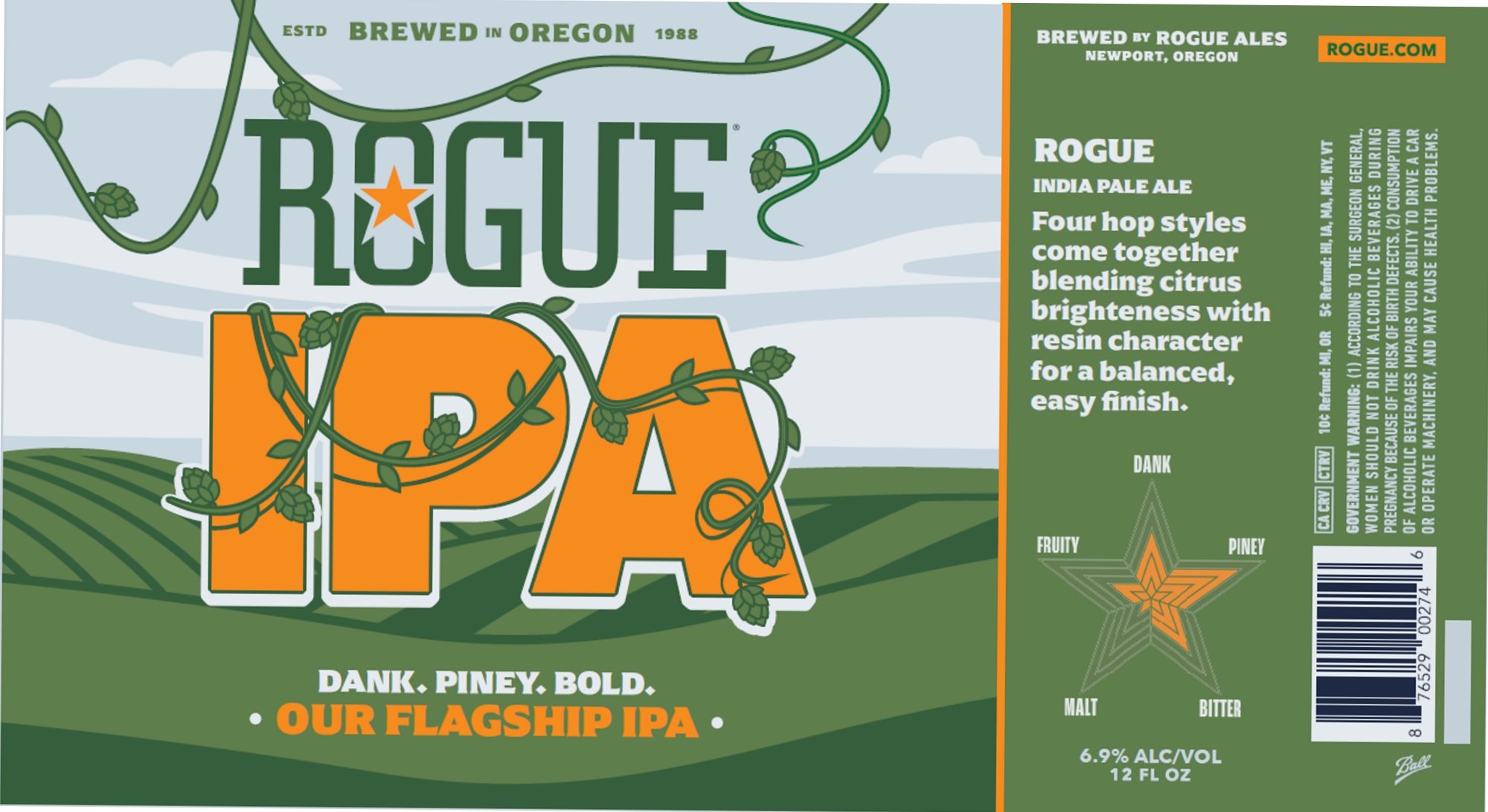India Pale Ale by Rogue Ales - beer label