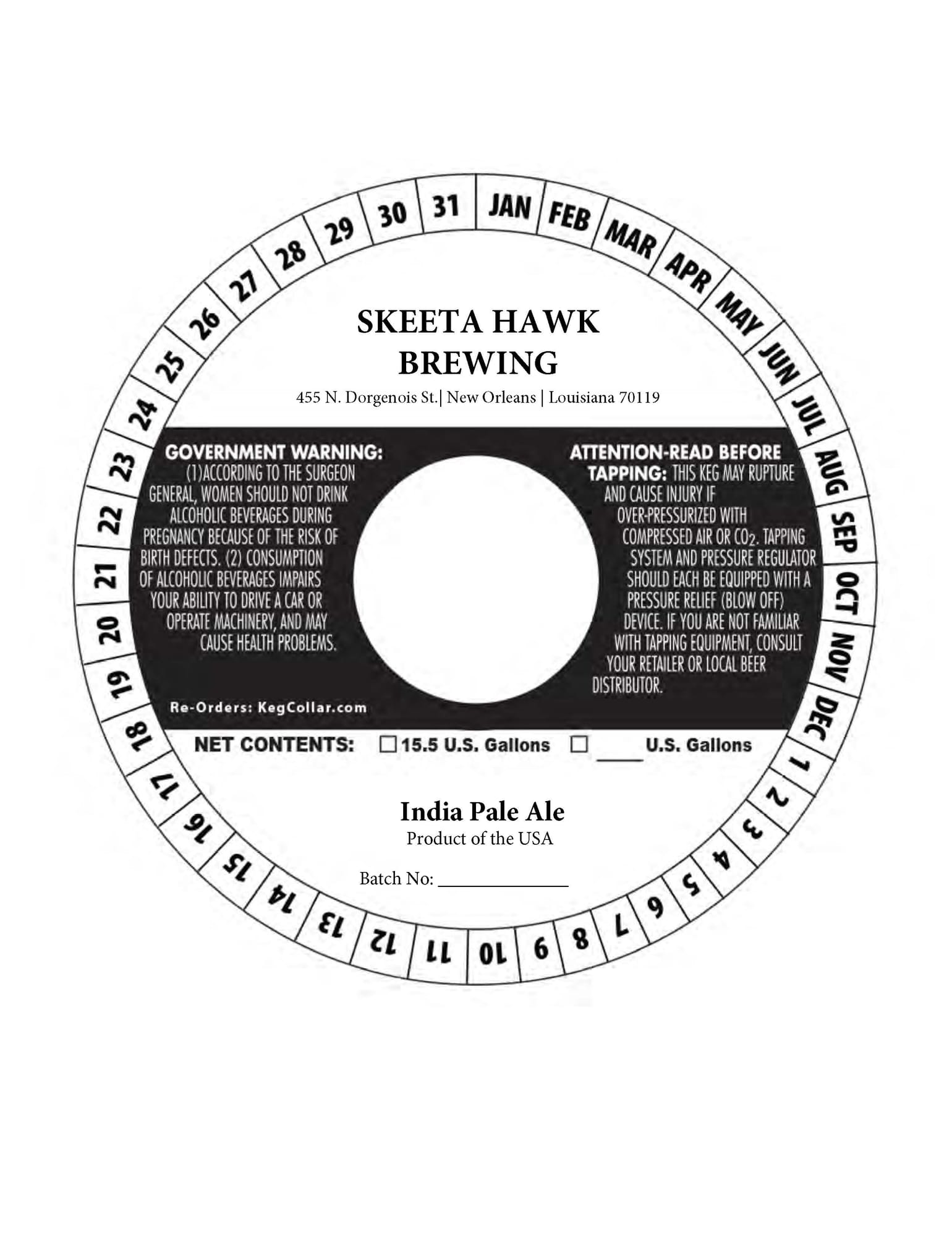 India Pale Ale by Skeeta Hawk Brewing - beer label