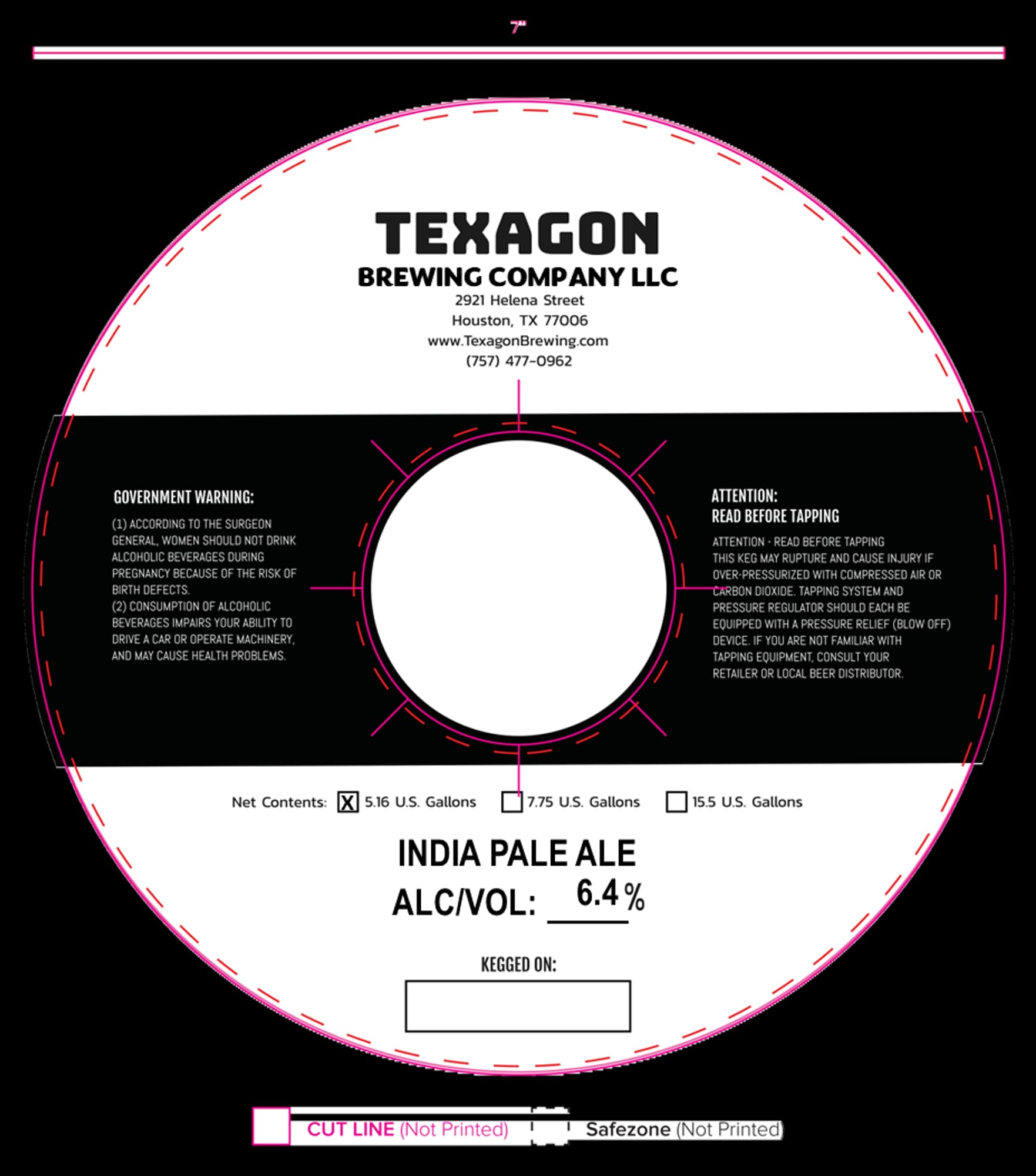 India Pale Ale by Texagon Brewing Company LLC - beer label