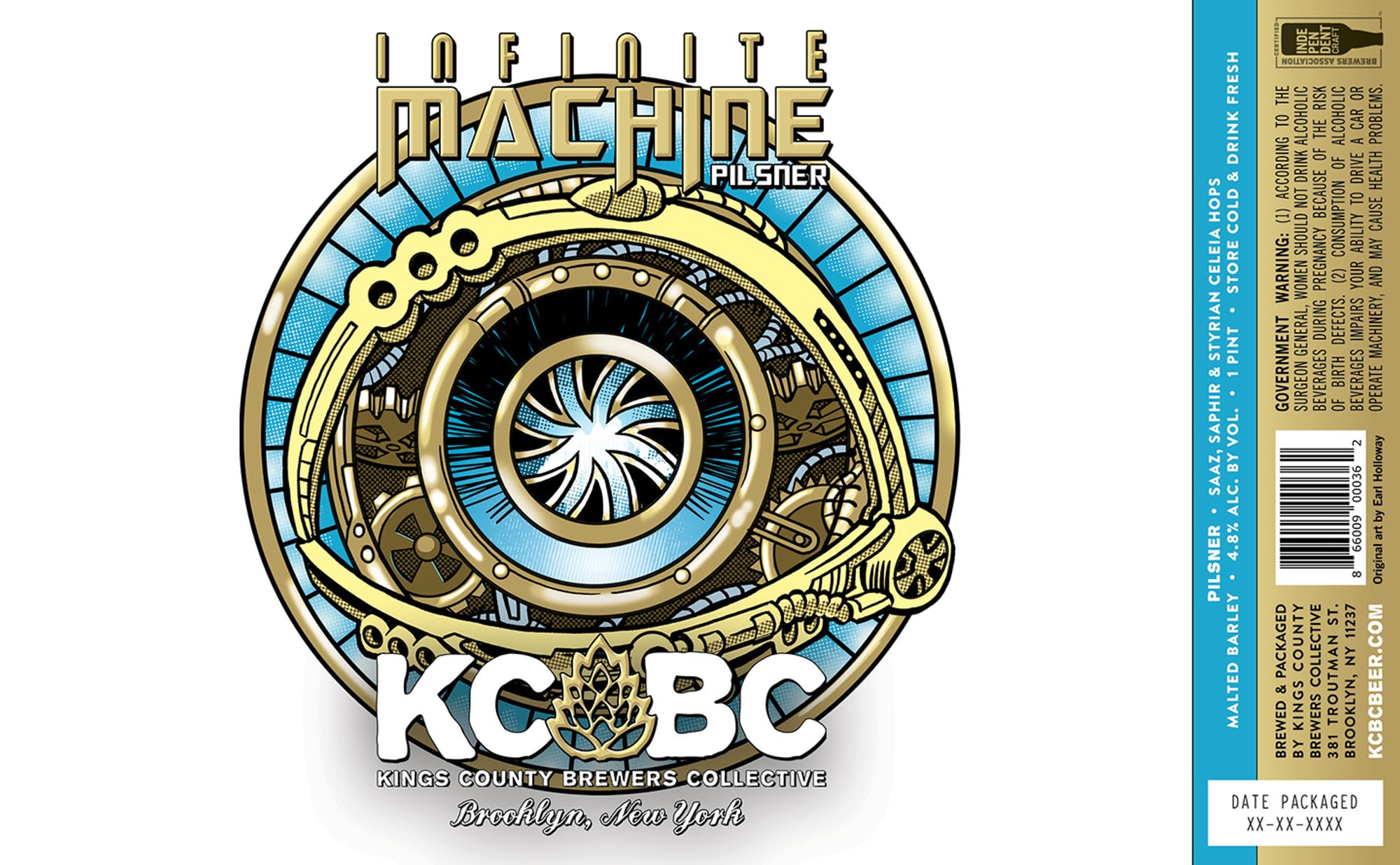 Inefinite Machine by Kings County Brewers Collective - beer label