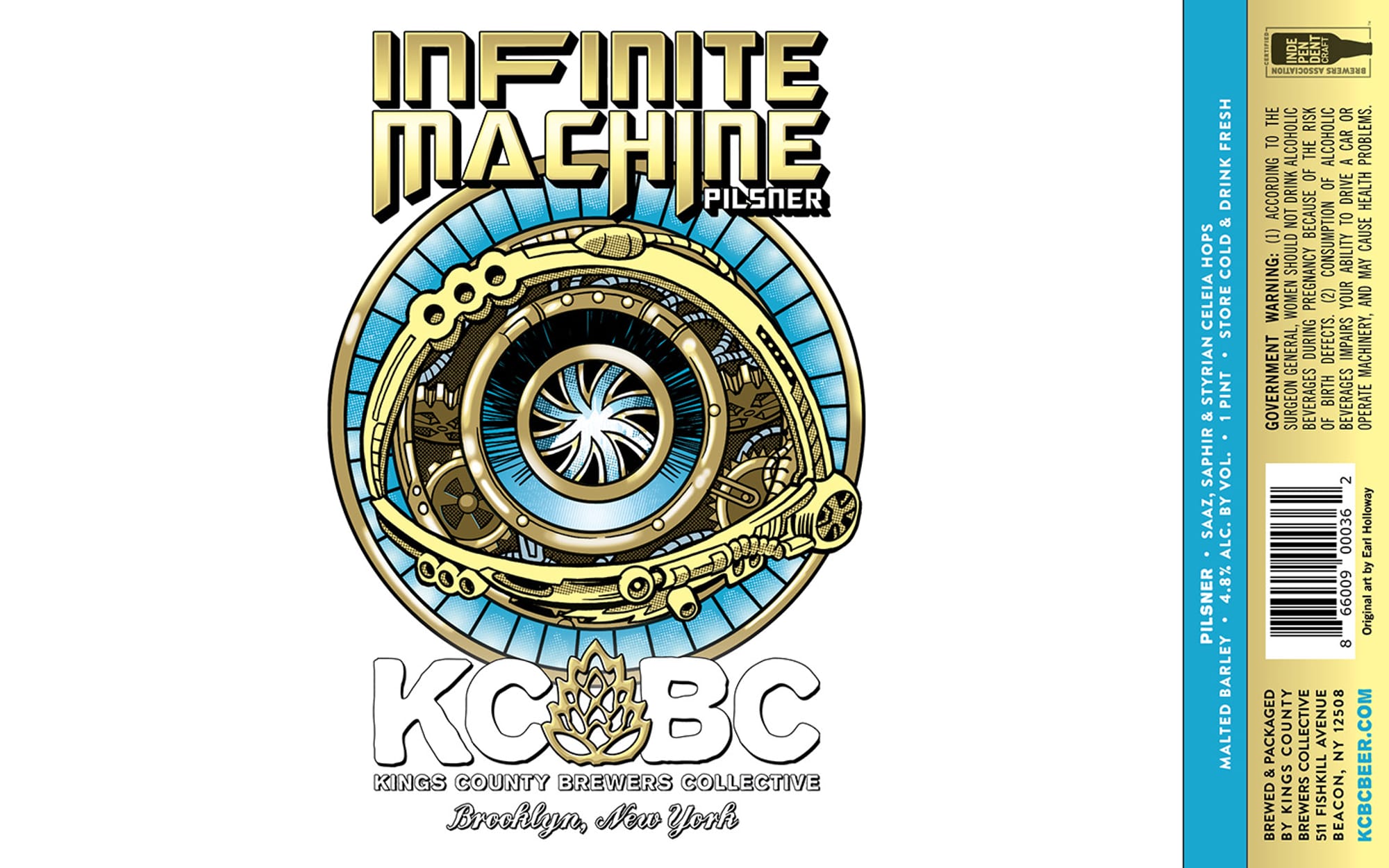 Infinite Machine by Kings County Brewers Collective - beer label