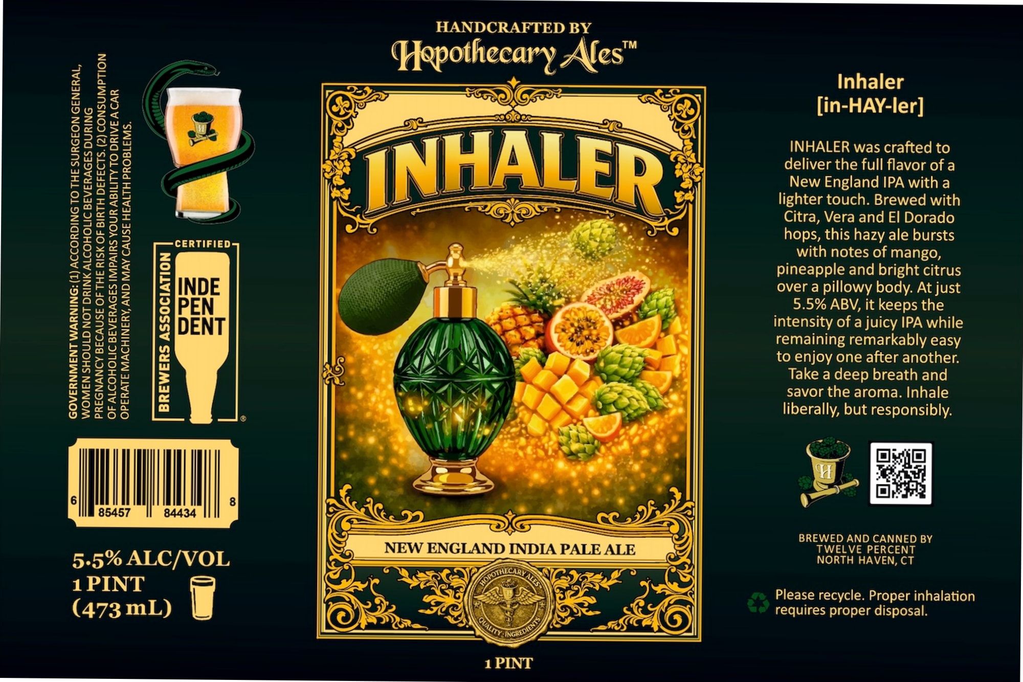 Inhaler by Hypothecary Ales - beer label