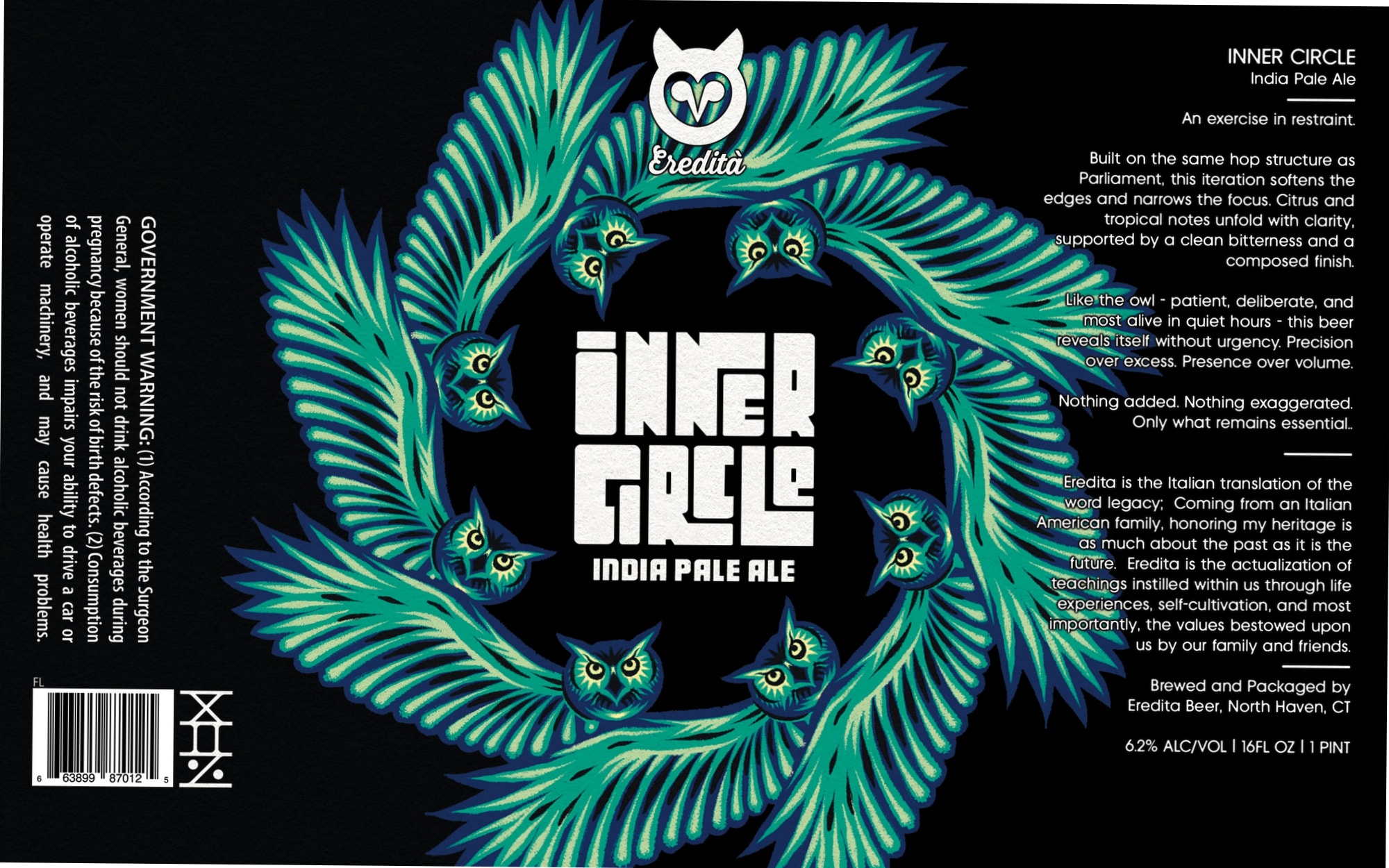 Inner Circle by Eredita Beer - beer label