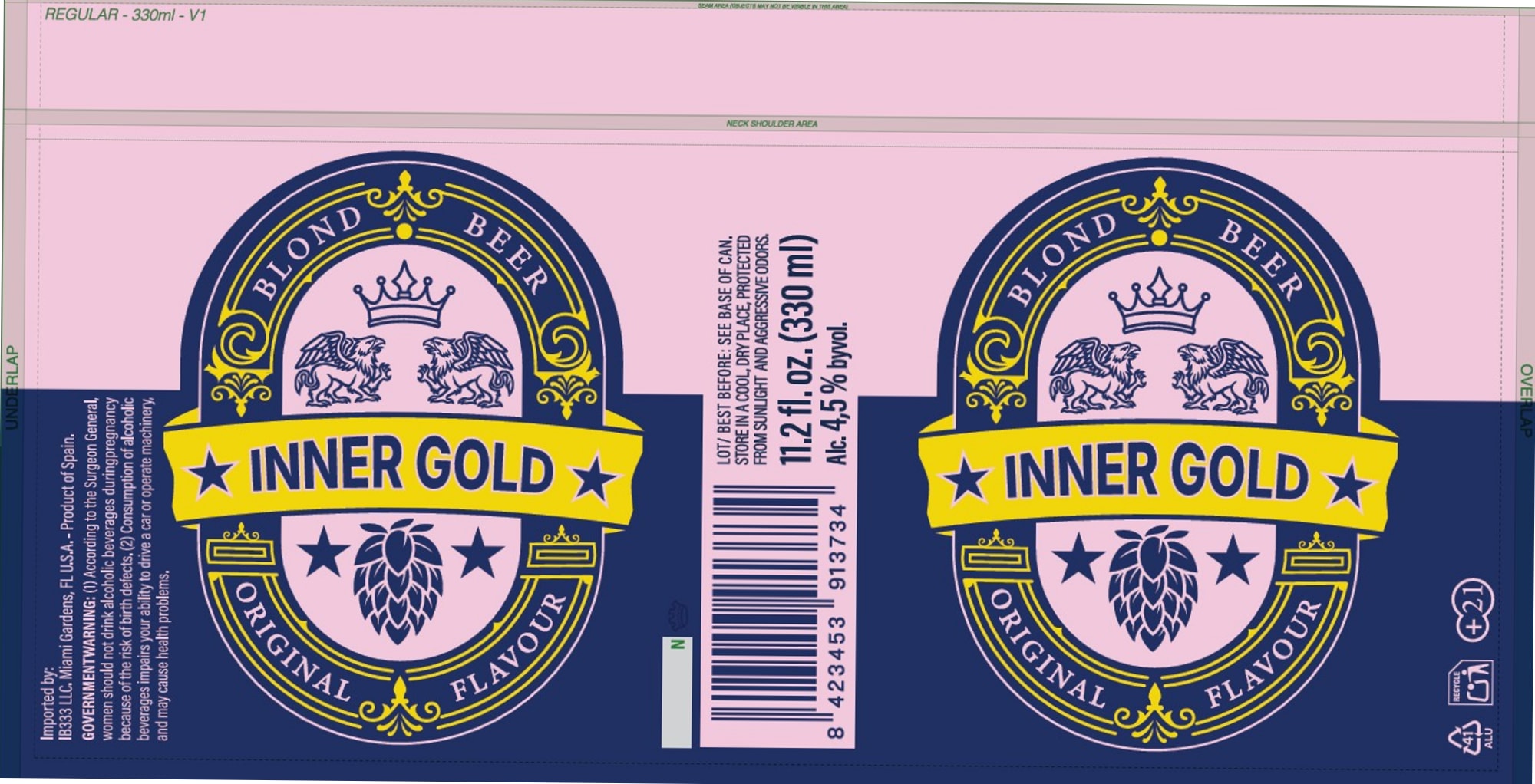 Inner Gold by Government & Mil. - beer label