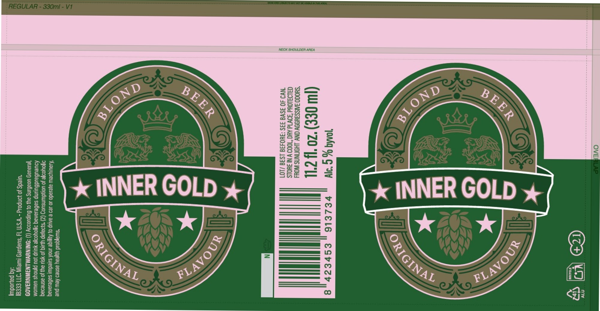 Inner Gold Original by Rosa Negada, S.L. - beer label