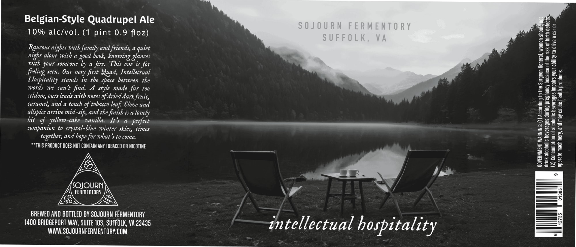 Intellectual Hospitality by Sojourn Fermentory - beer label