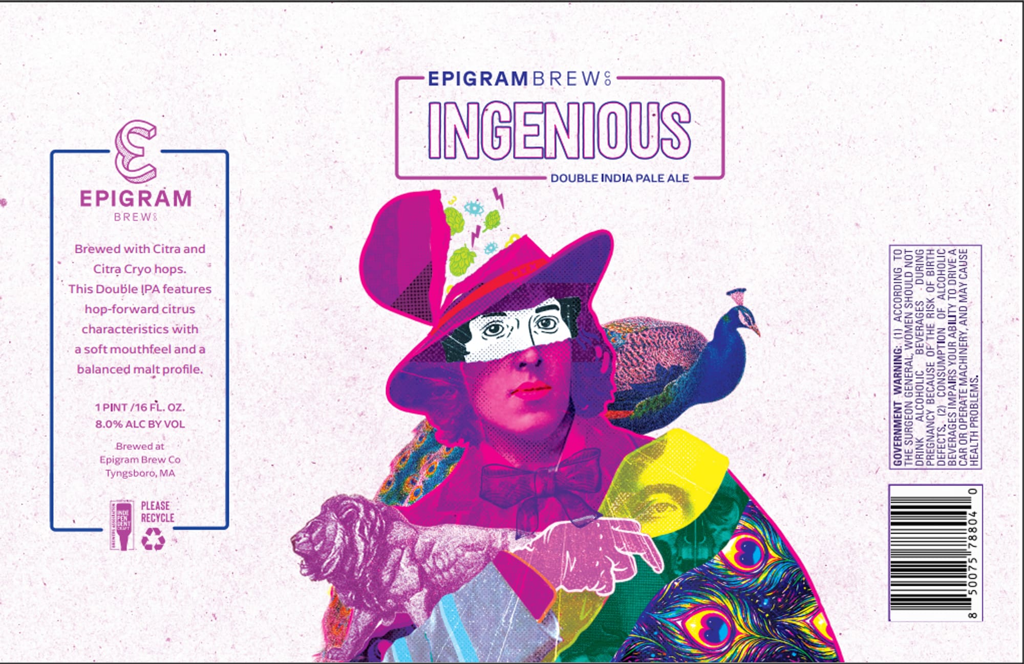 Ingenious Double India Pale Ale by Epigram Brewing Co. - beer label
