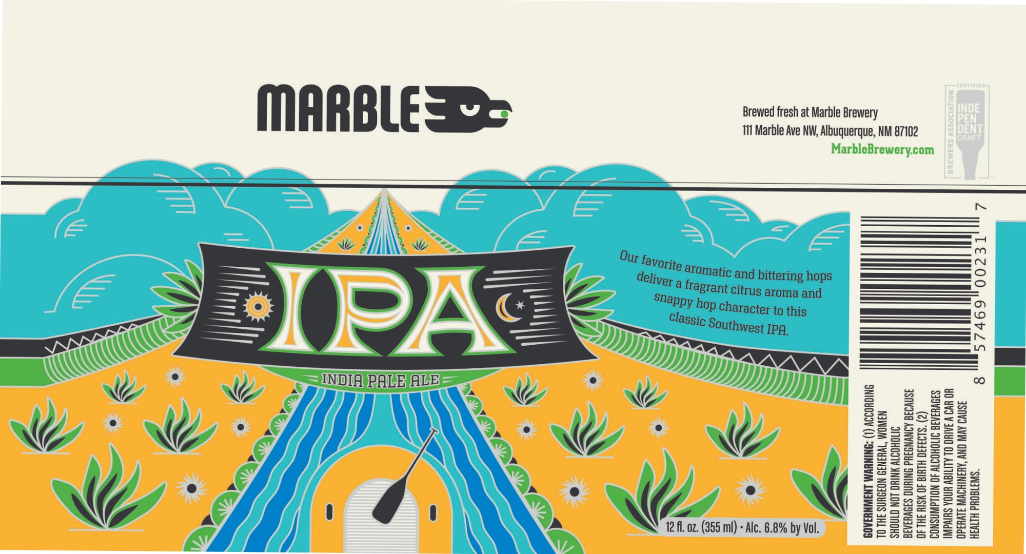 IPA by Marble Brewery - beer label
