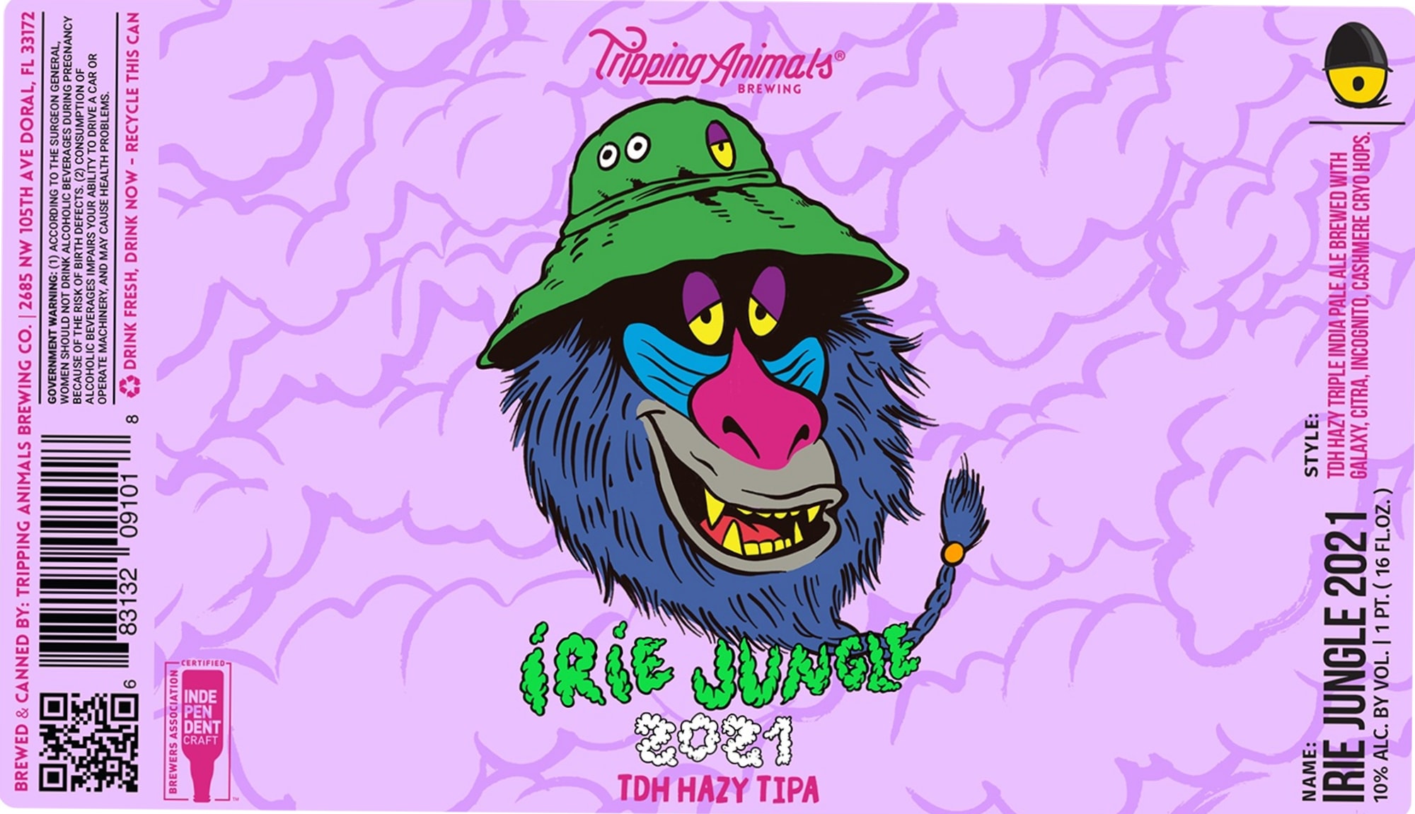 Irie Jungle by Tripping Animals Brewing - beer label