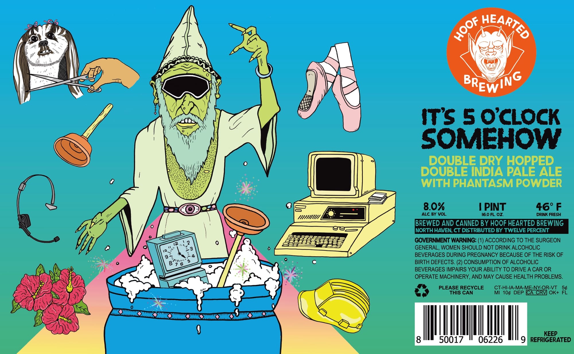 It’s 5 O’Clock Somehow by Hoof Hearted Brewing - beer label